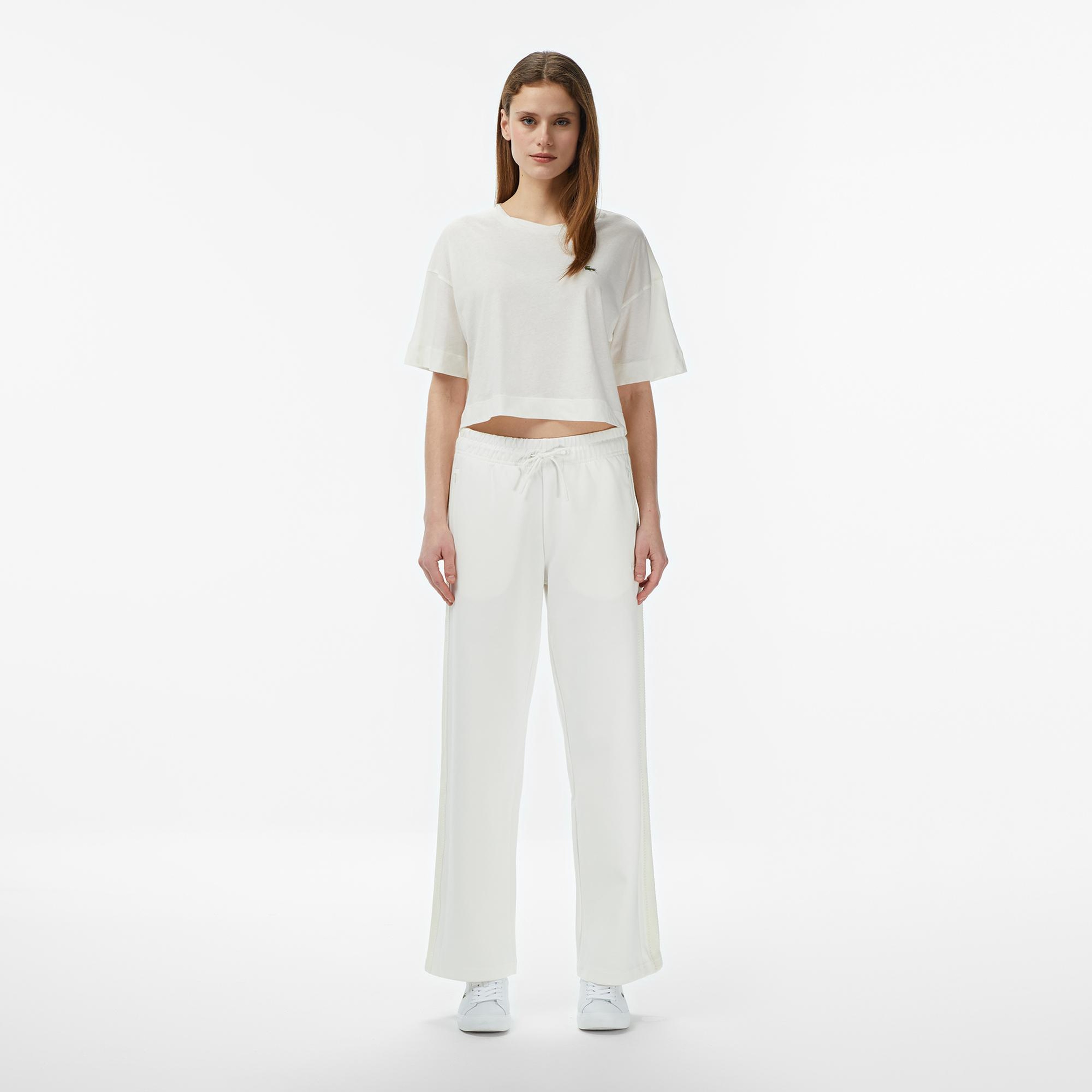 Lacoste Kadın Regular Fit Krem Eşofman Altı