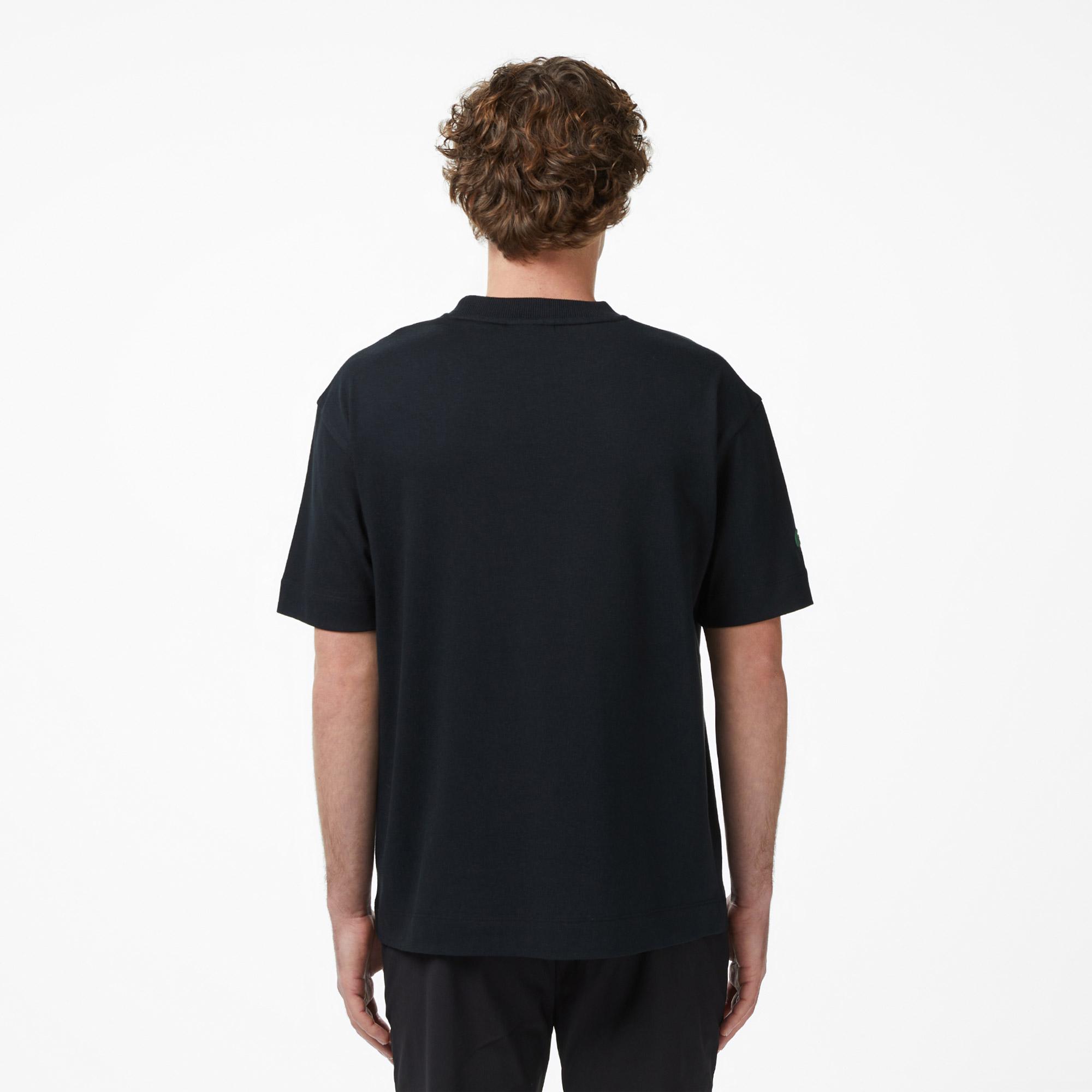 Lacoste Erkek Relaxed Fit Bisiklet Yaka Siyah T-Shirt