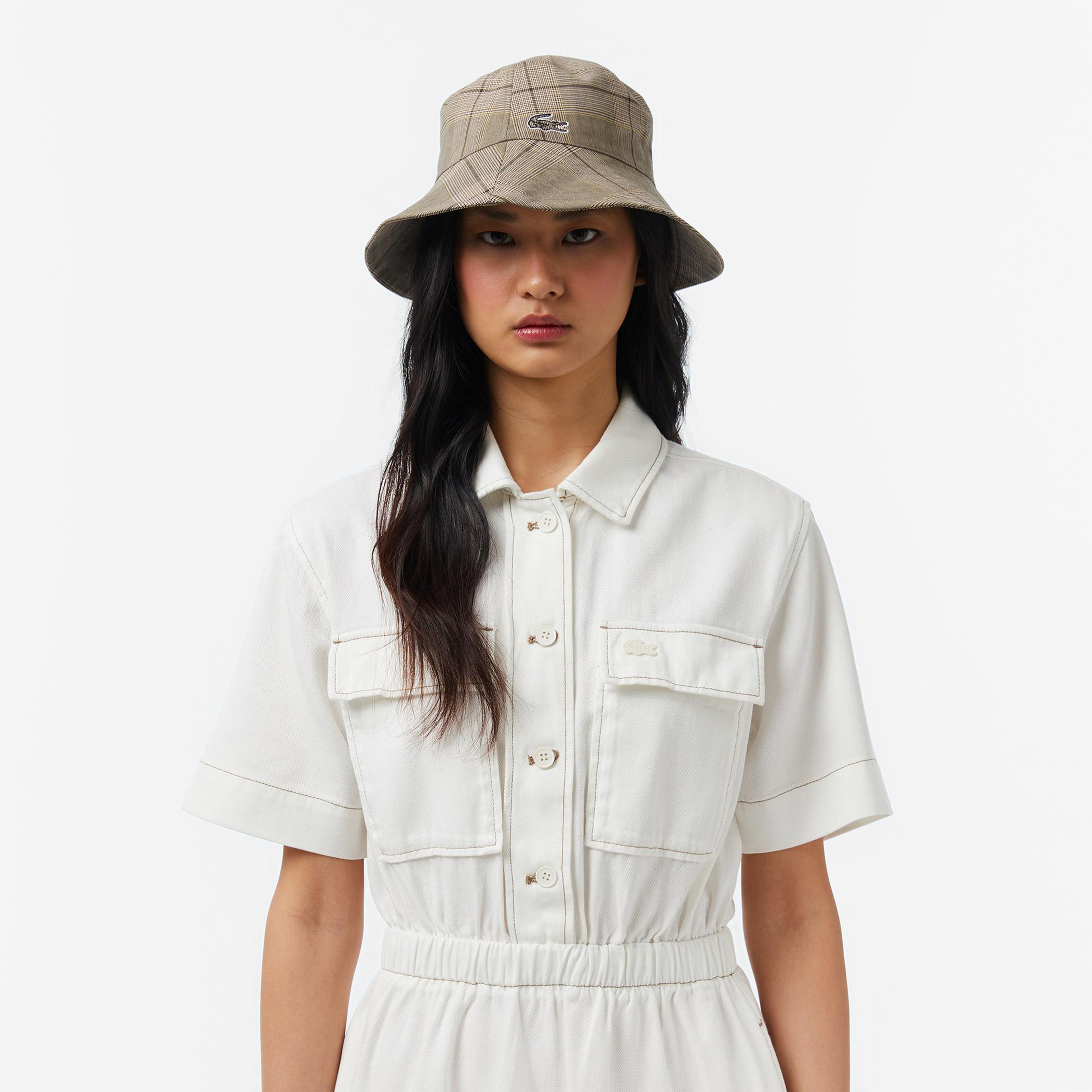 Lacoste Kadın Flare Fit Kısa Kollu Krem Elbise