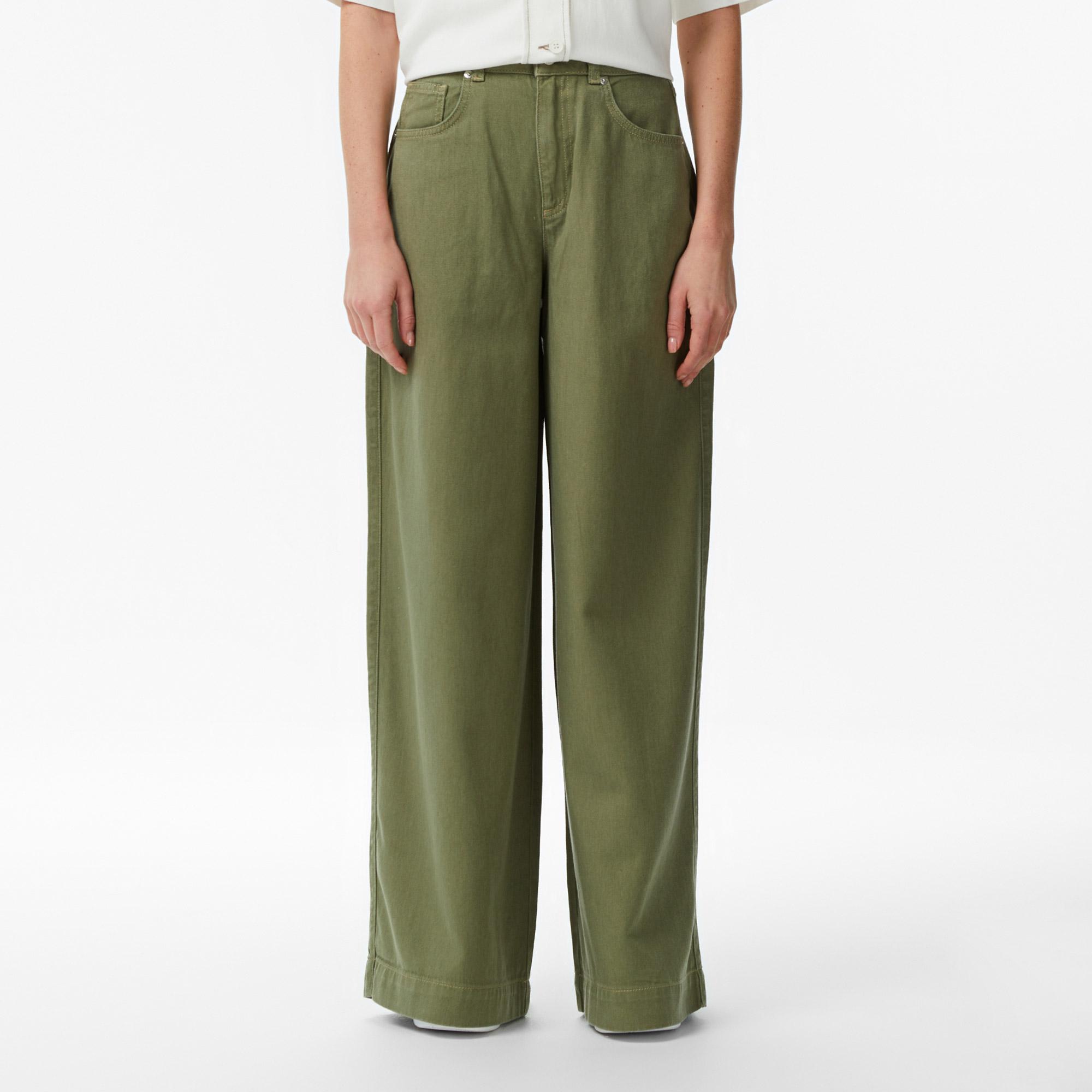 Lacoste Kadın Regular Fit Haki Jean Pantolon