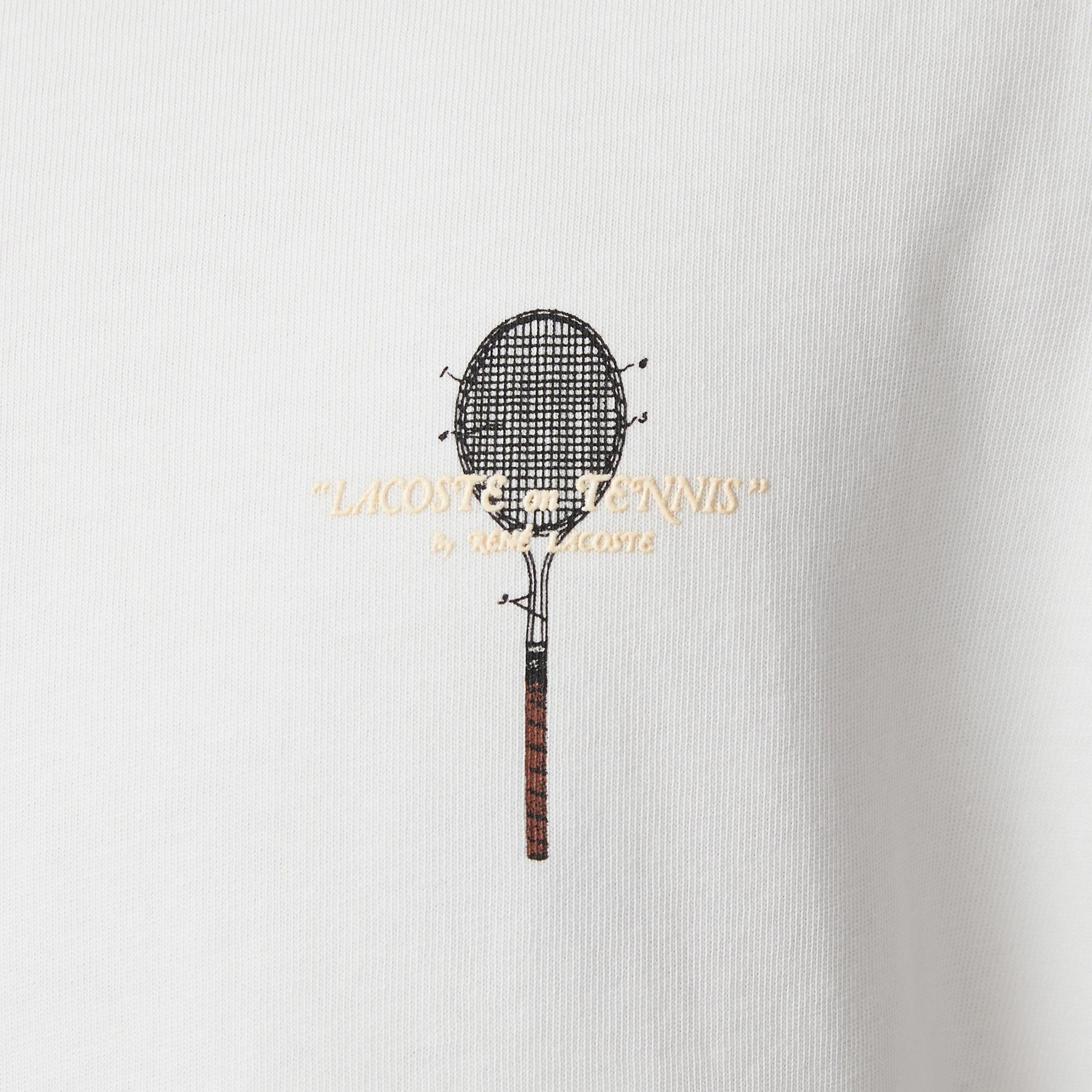 Lacoste Erkek Loose Fit Bisiklet Yaka Beyaz T-Shirt