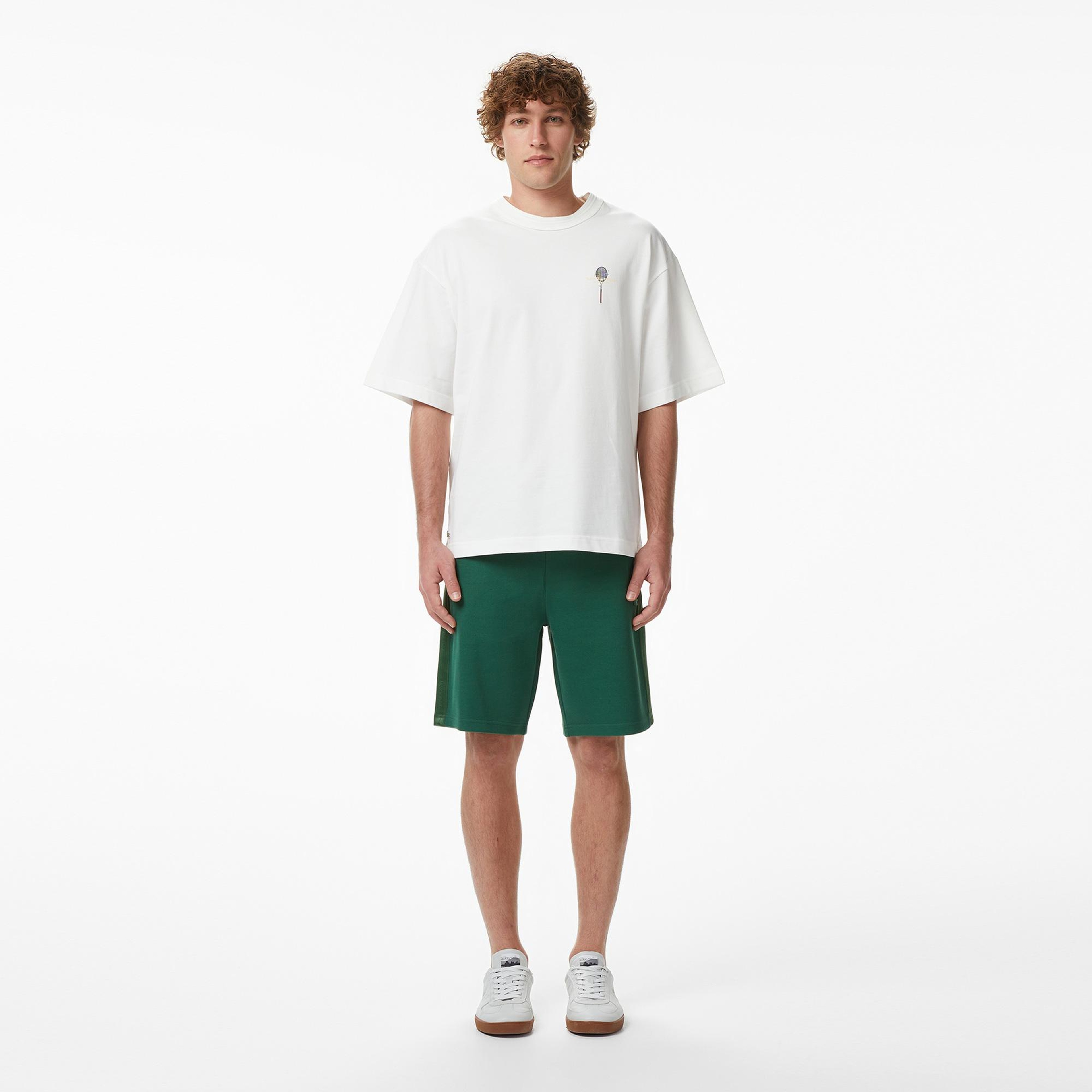 Lacoste Erkek Loose Fit Bisiklet Yaka Beyaz T-Shirt