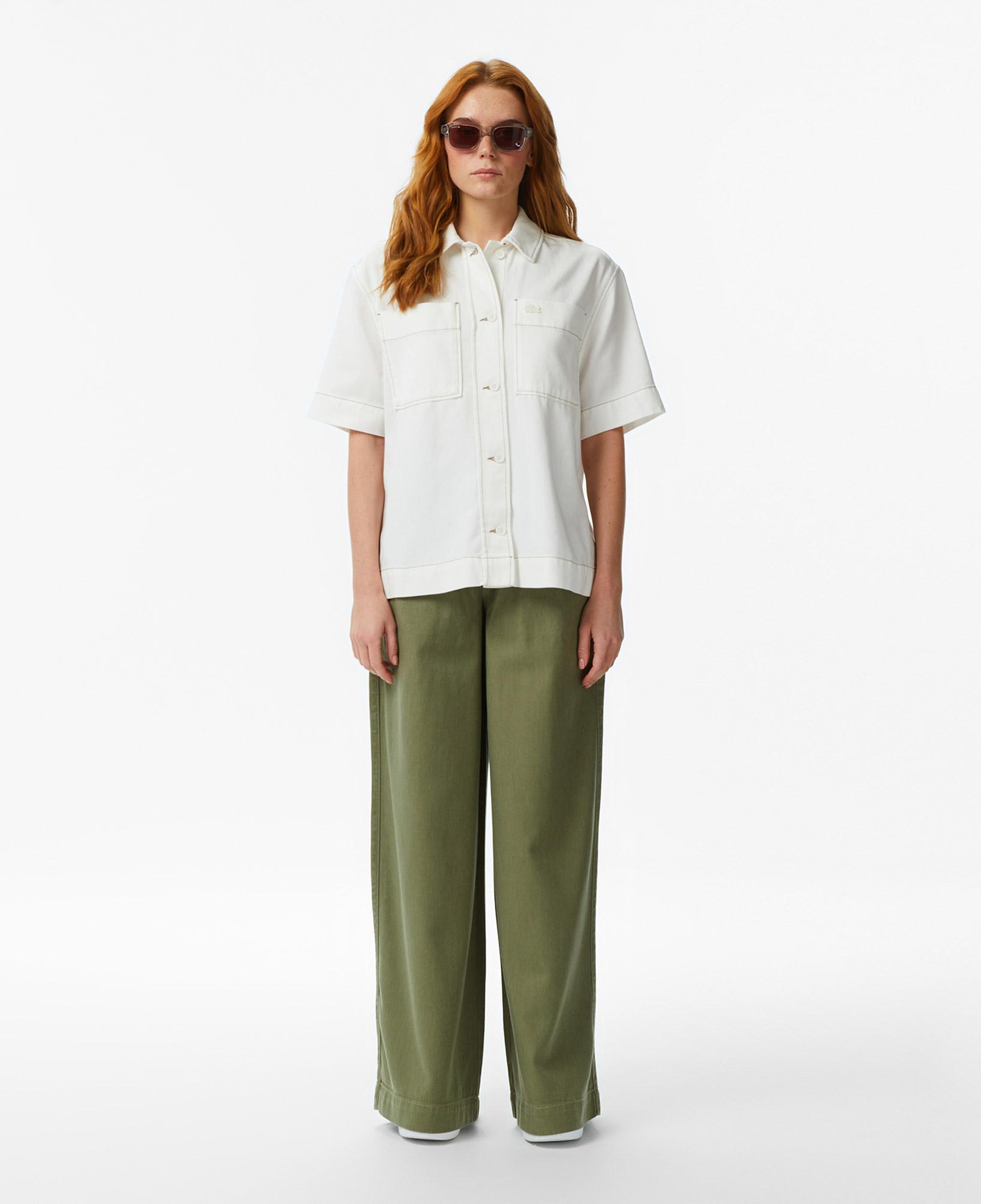 Lacoste Kadın Regular Fit Haki Jean Pantolon