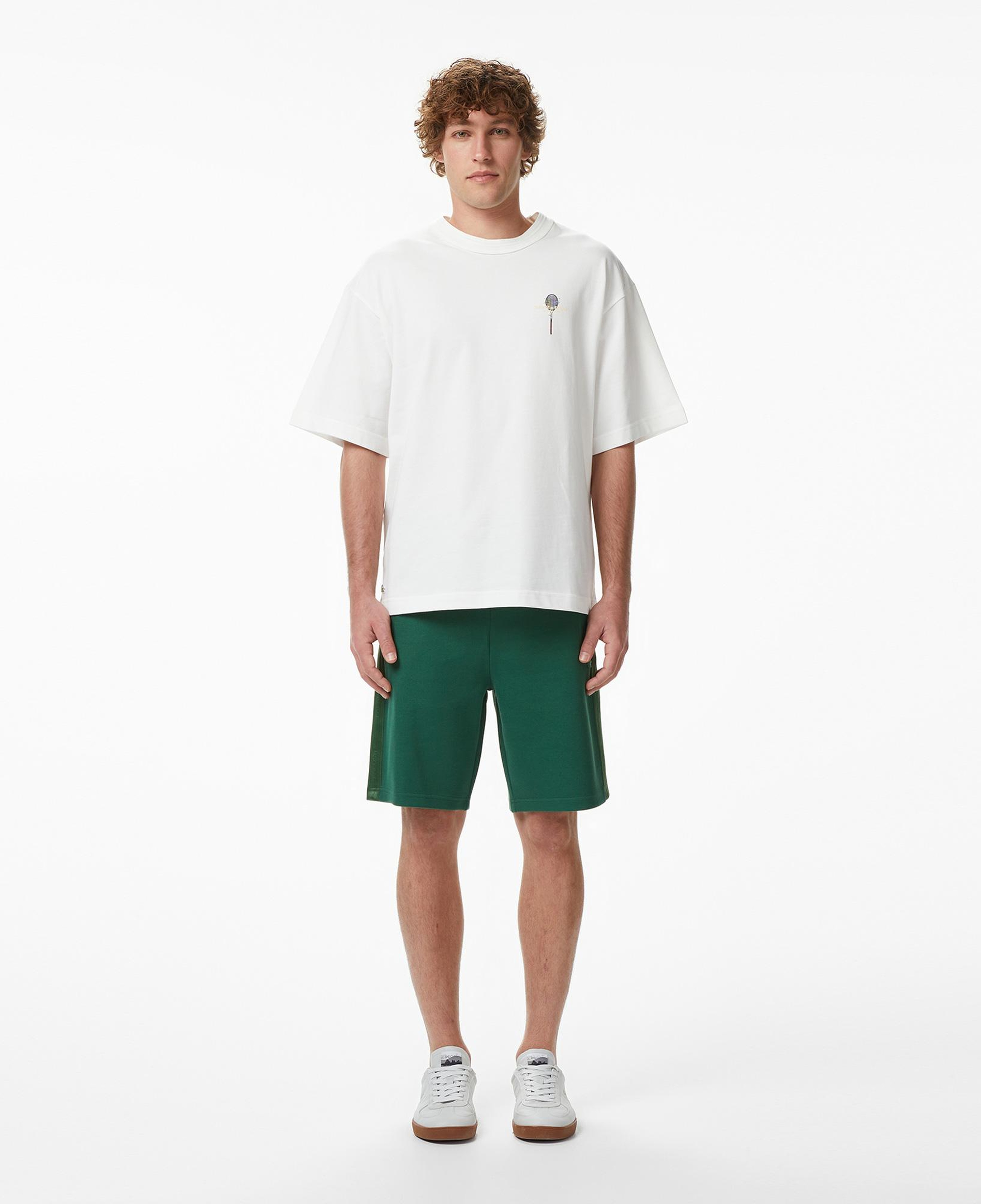 Lacoste Erkek Loose Fit Bisiklet Yaka Beyaz T-Shirt