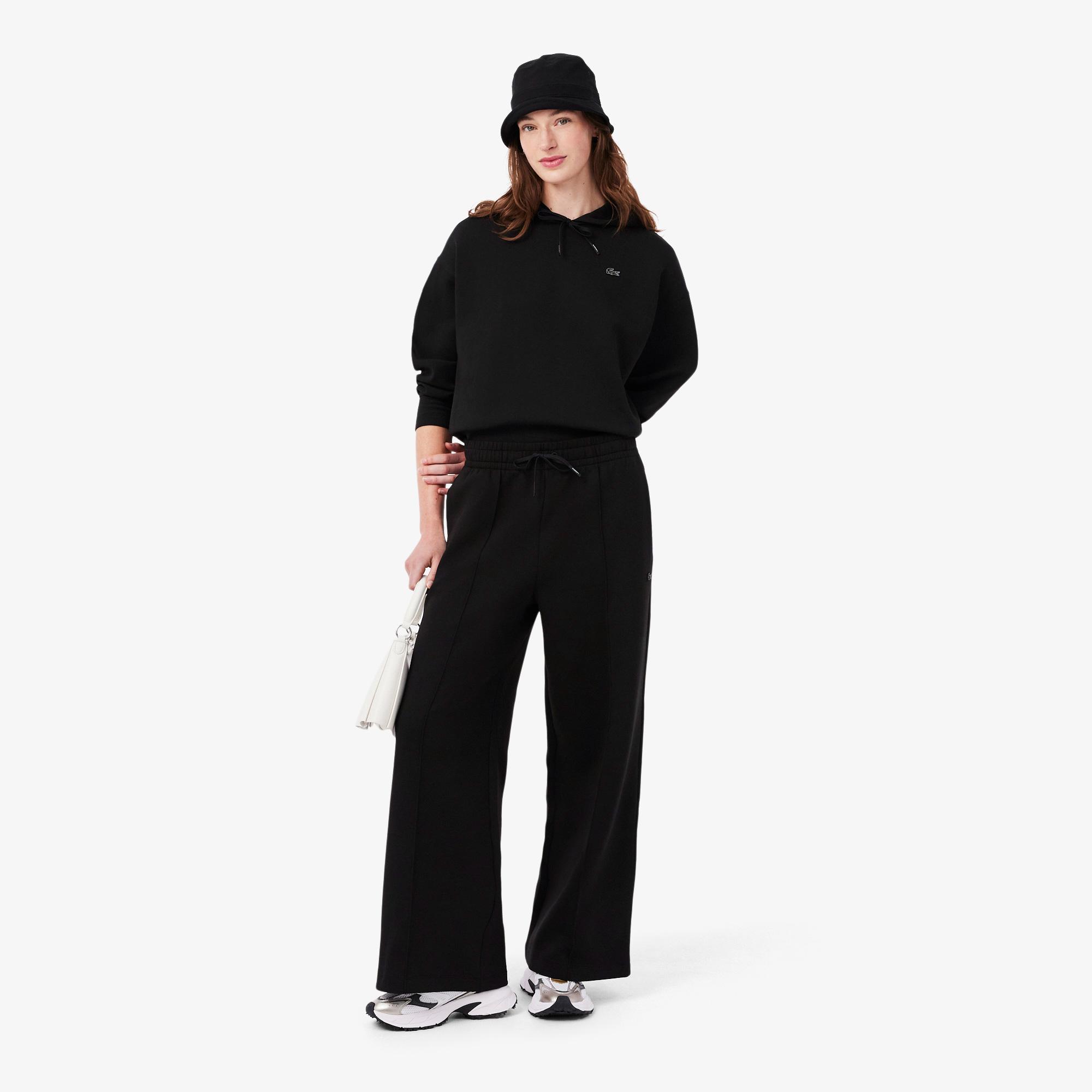 Lacoste Kadın Wide Leg Siyah Eşofman Altı