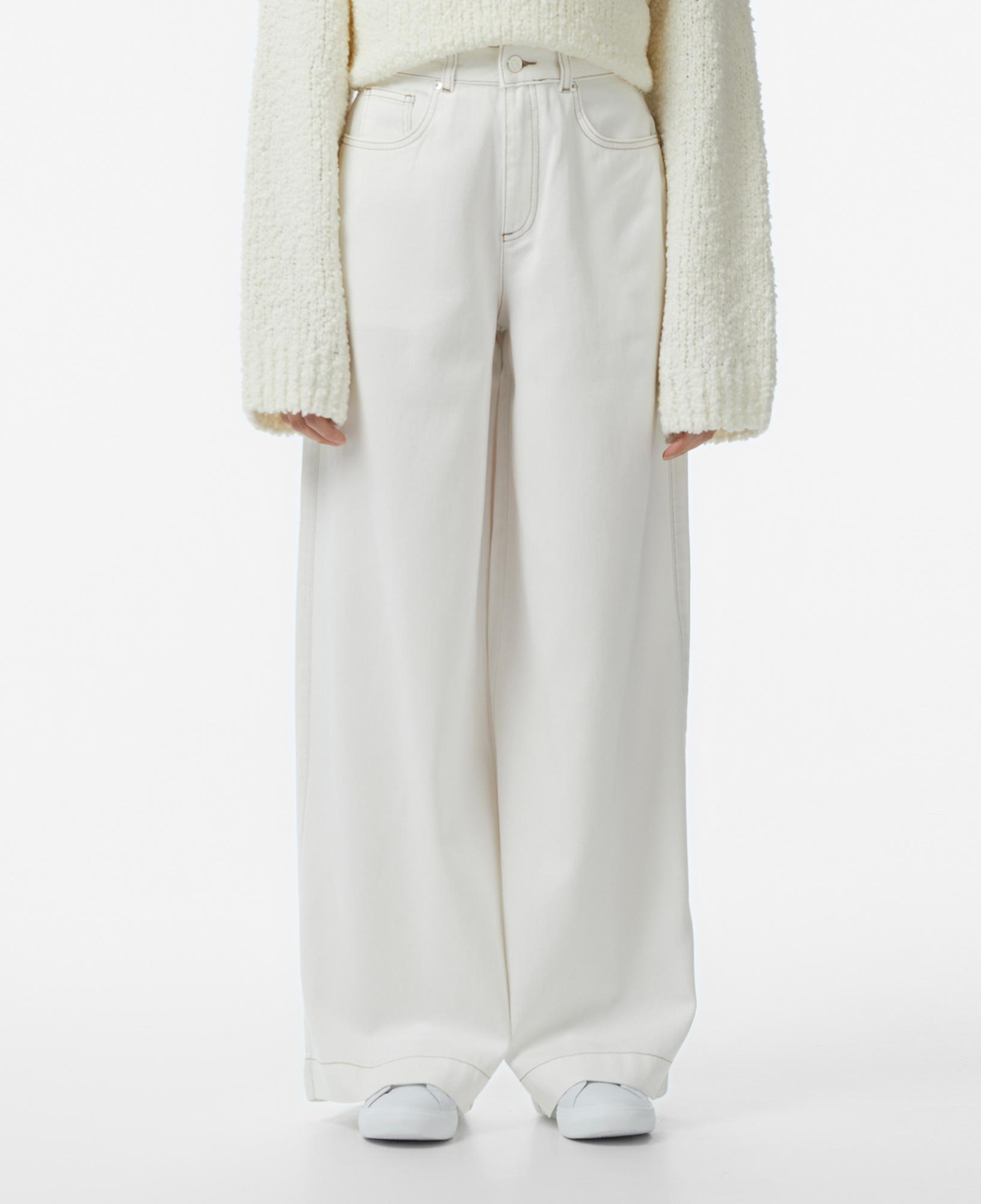 Lacoste Kadın Regular Fit Krem Jean Pantolon