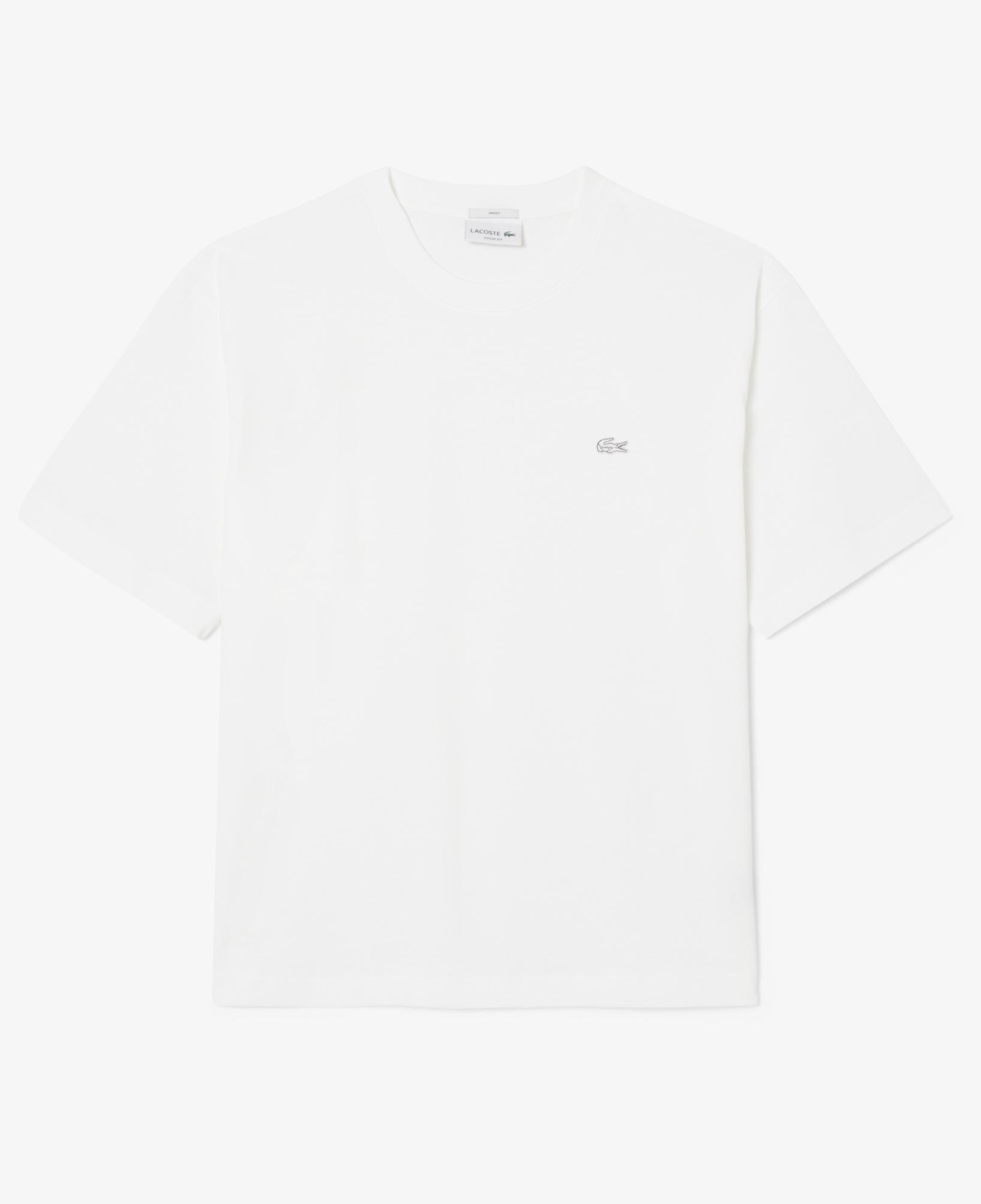 Lacoste Unisex Loose Fit Bisiklet Yaka Beyaz T-Shirt