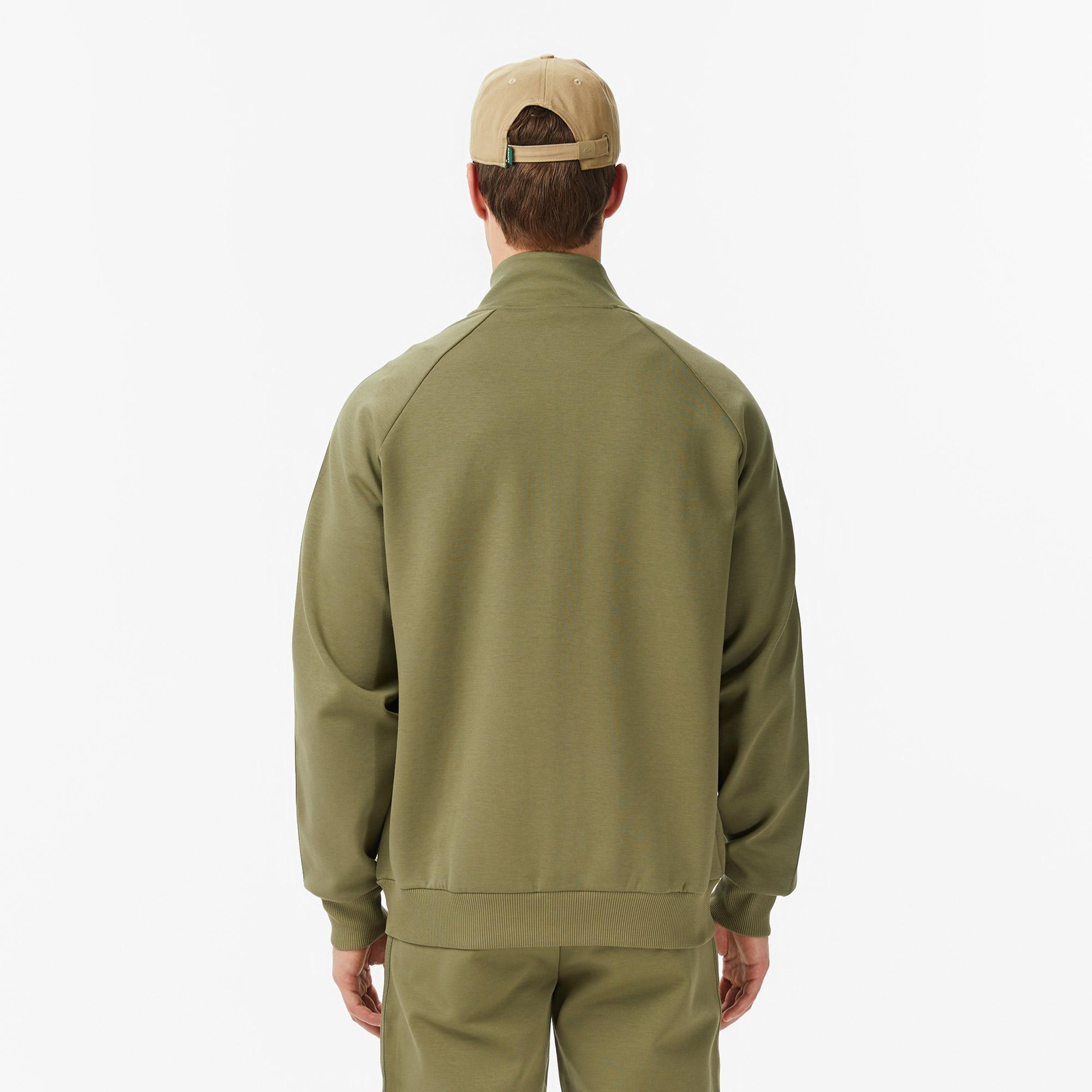 Lacoste Erkek Classic Fit Dik Yaka Haki Sweatshirt