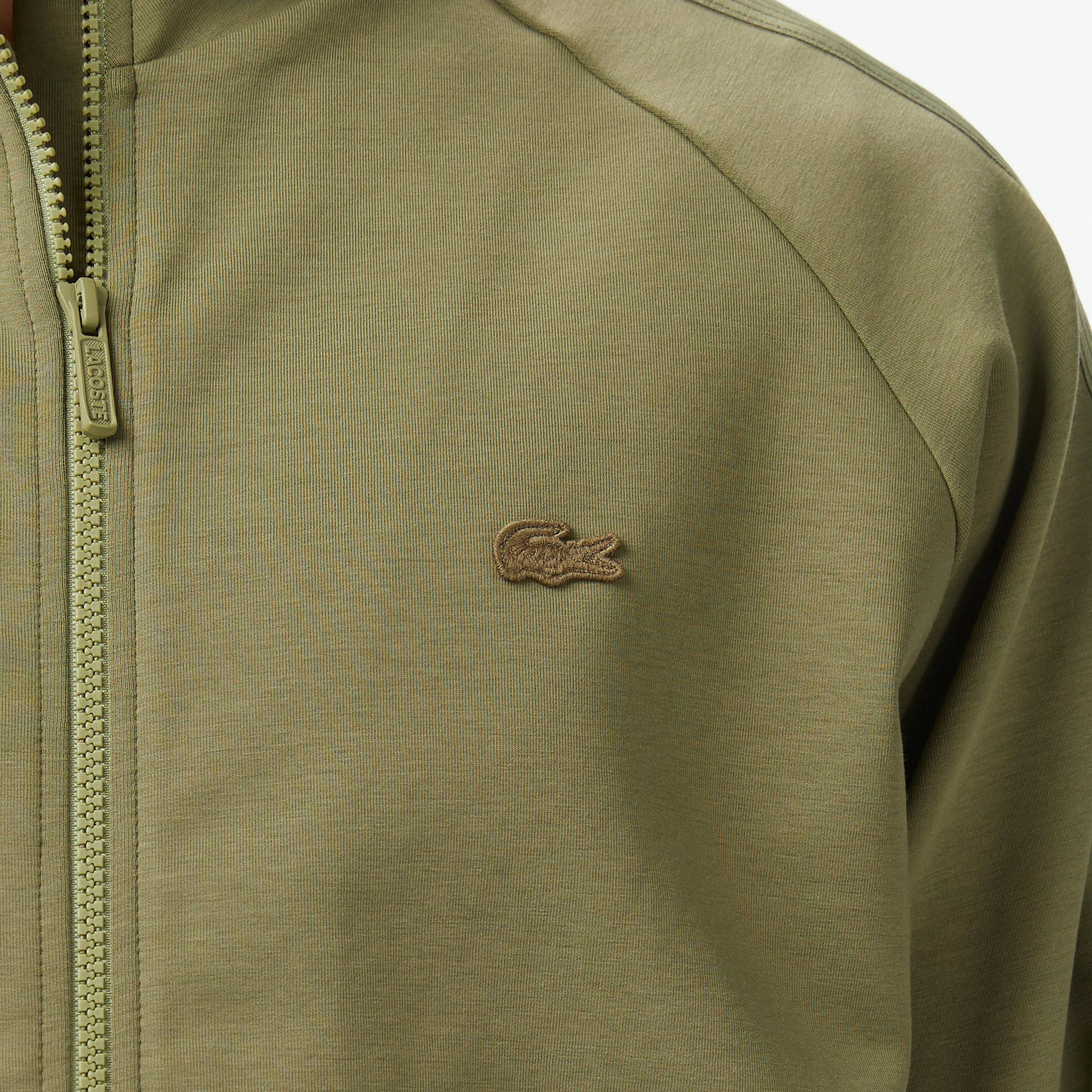 Lacoste Erkek Classic Fit Dik Yaka Haki Sweatshirt