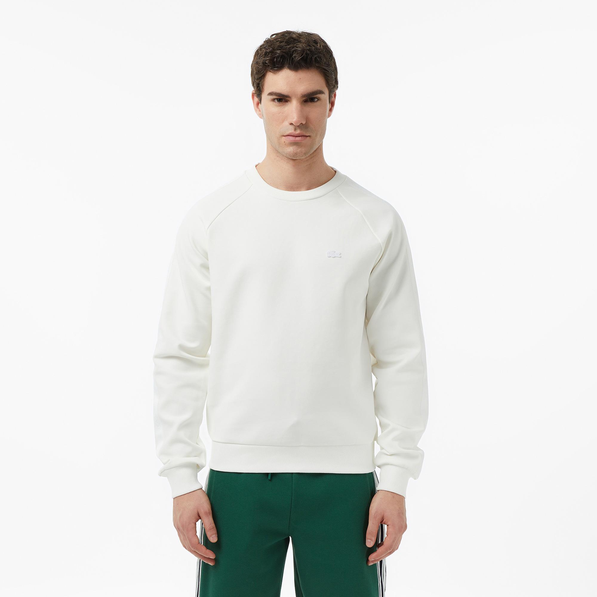 Lacoste Erkek Classic Fit Bisiklet Yaka Krem Sweatshirt