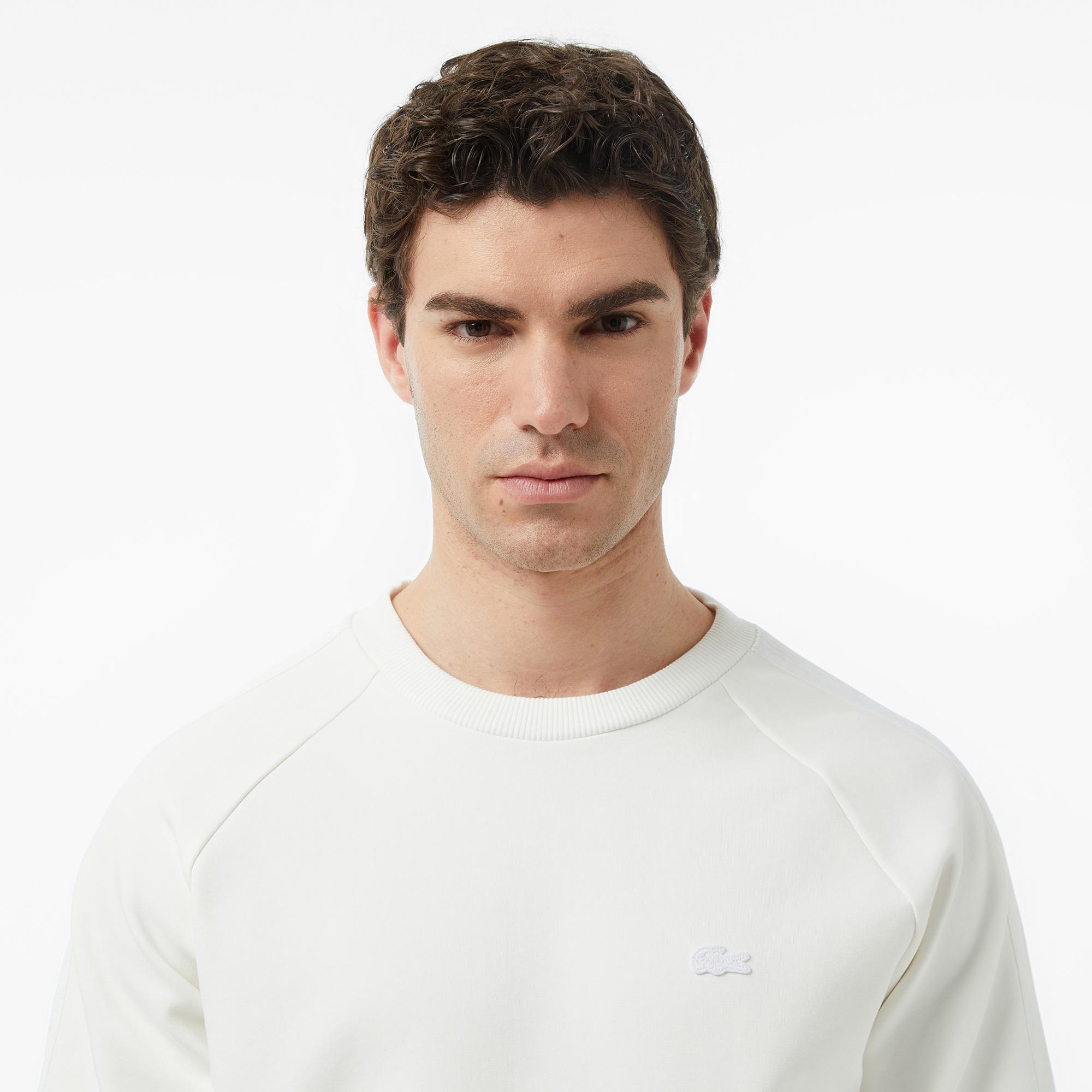 Lacoste Erkek Classic Fit Bisiklet Yaka Krem Sweatshirt
