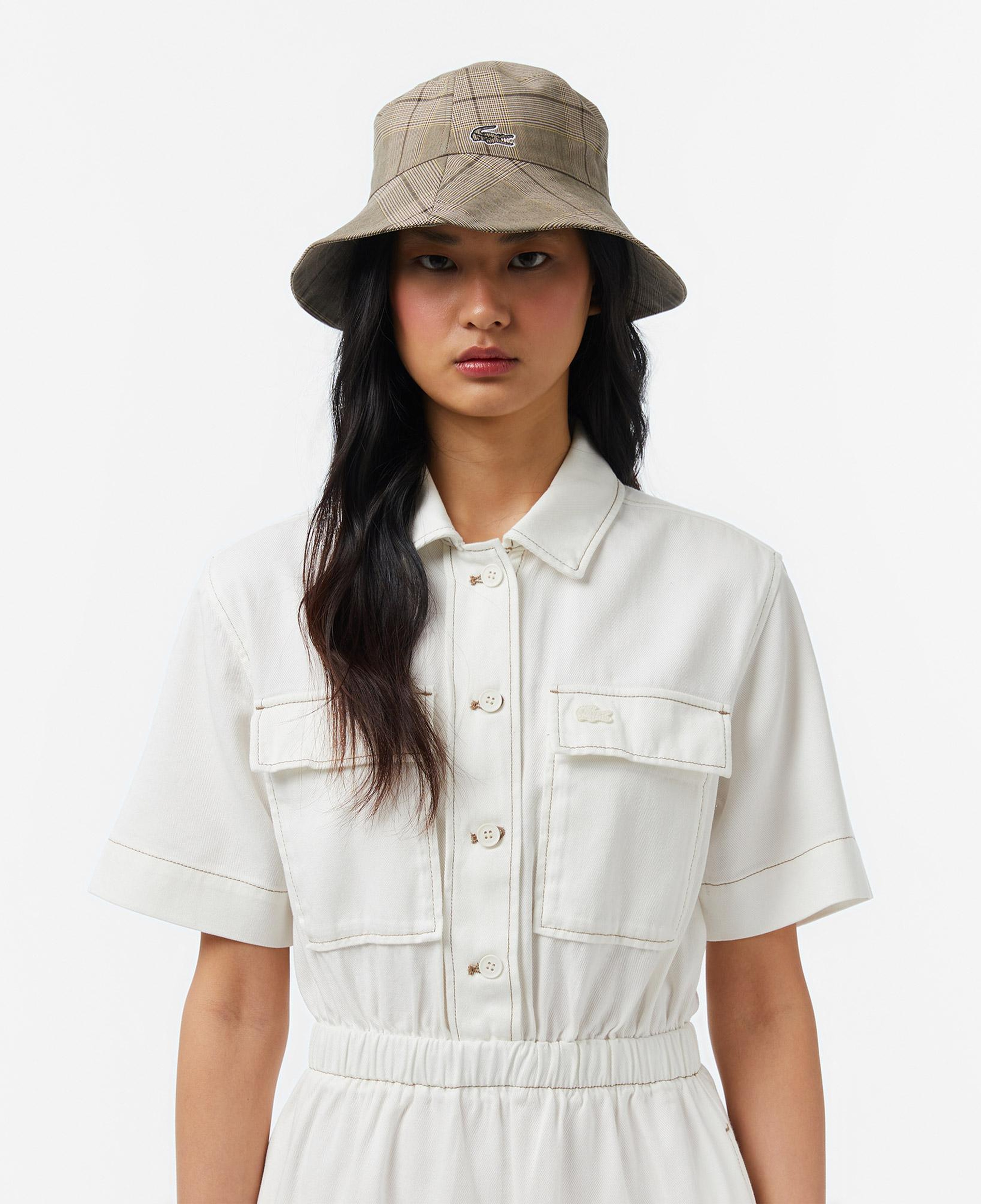 Lacoste Kadın Flare Fit Kısa Kollu Krem Elbise