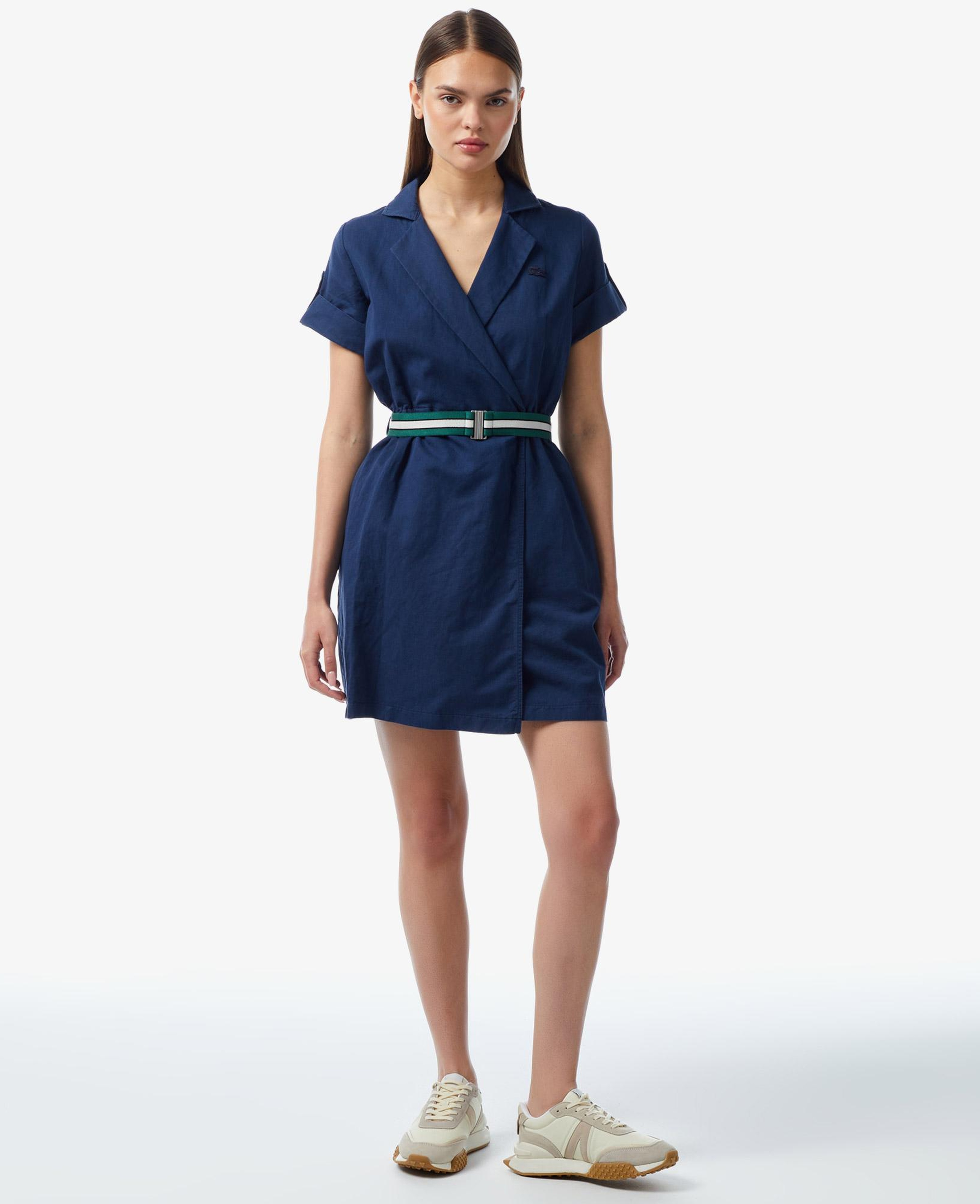 Lacoste Kadın Straight Fit Lacivert Elbise