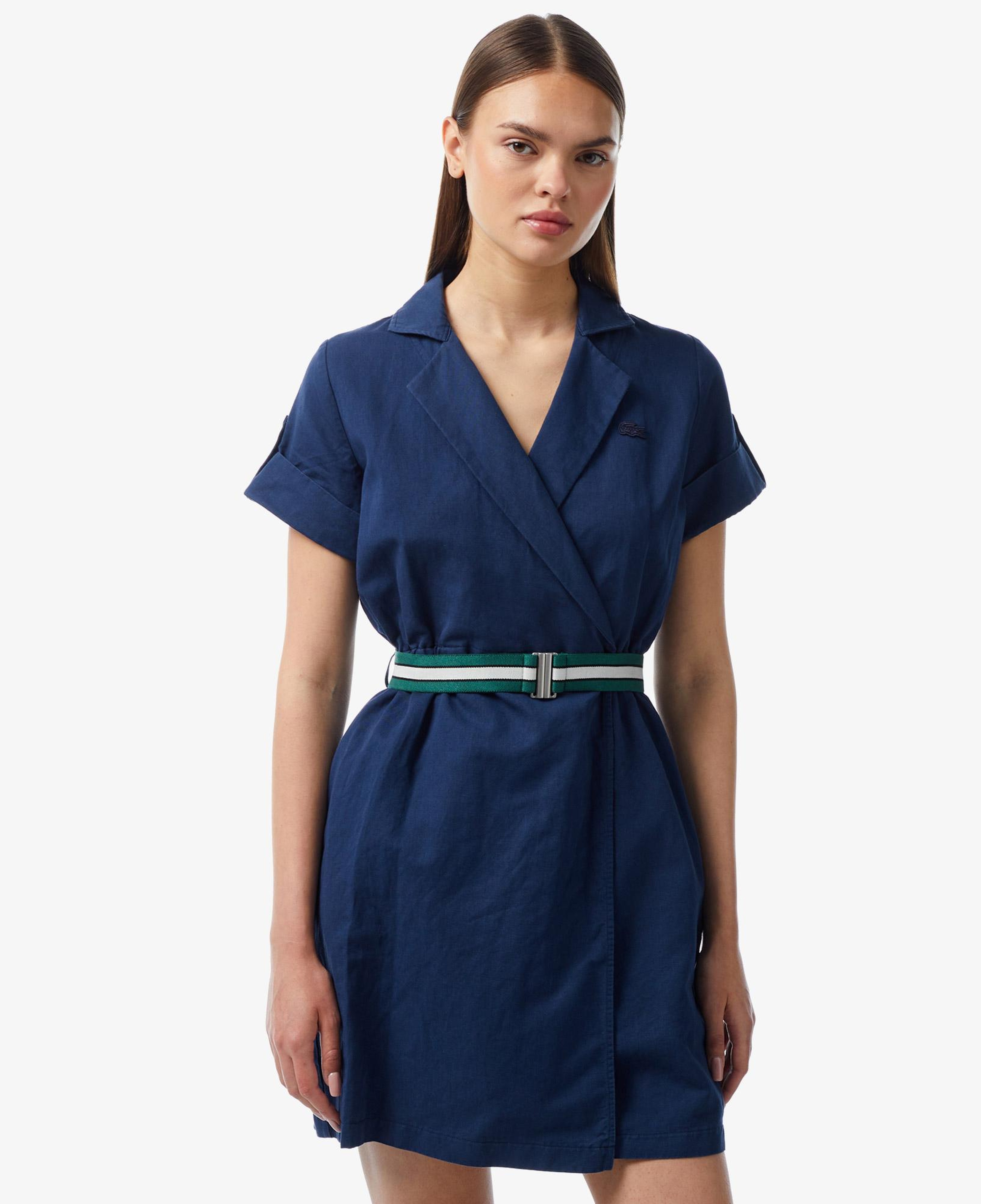 Lacoste Kadın Straight Fit Lacivert Elbise