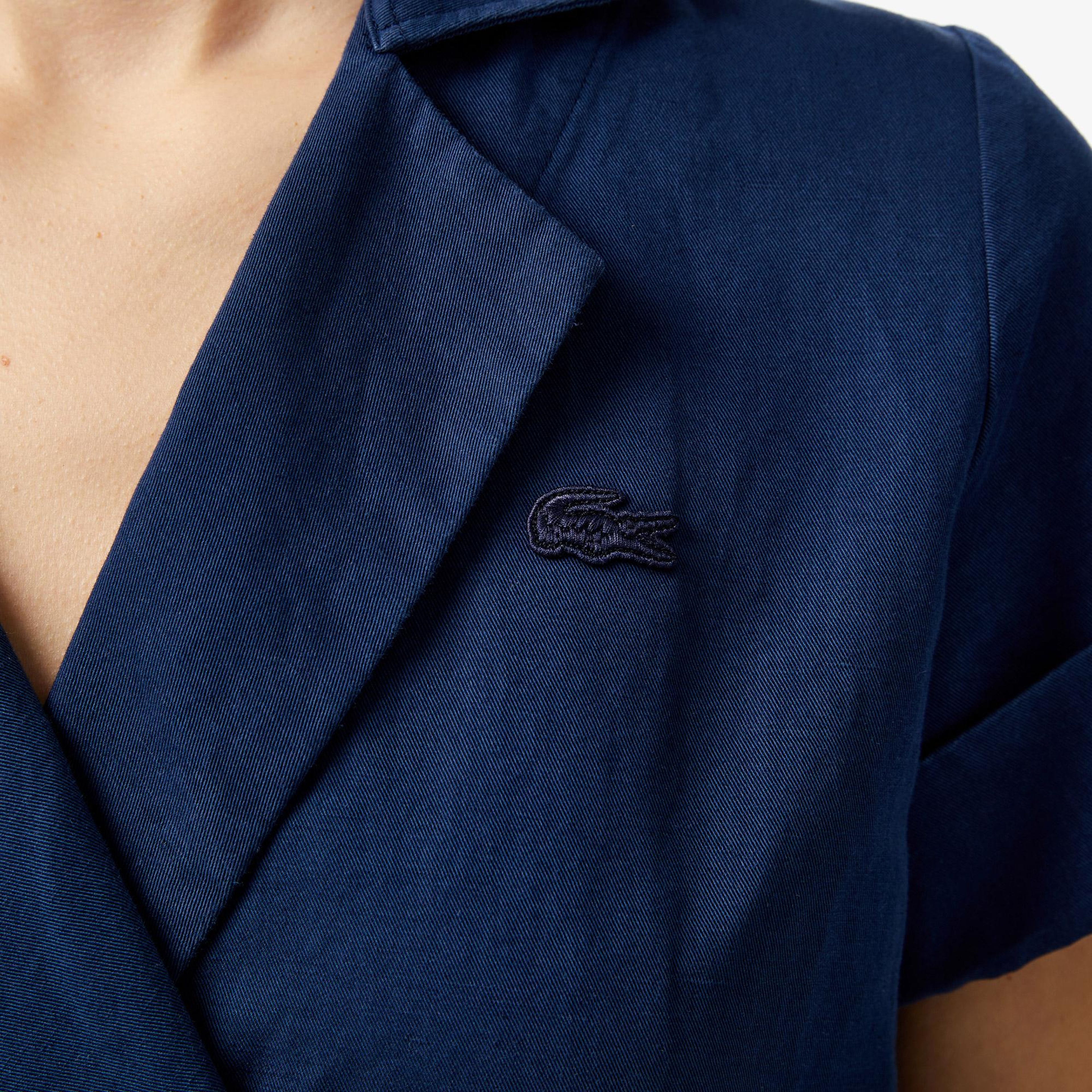 Lacoste Kadın Straight Fit Lacivert Elbise