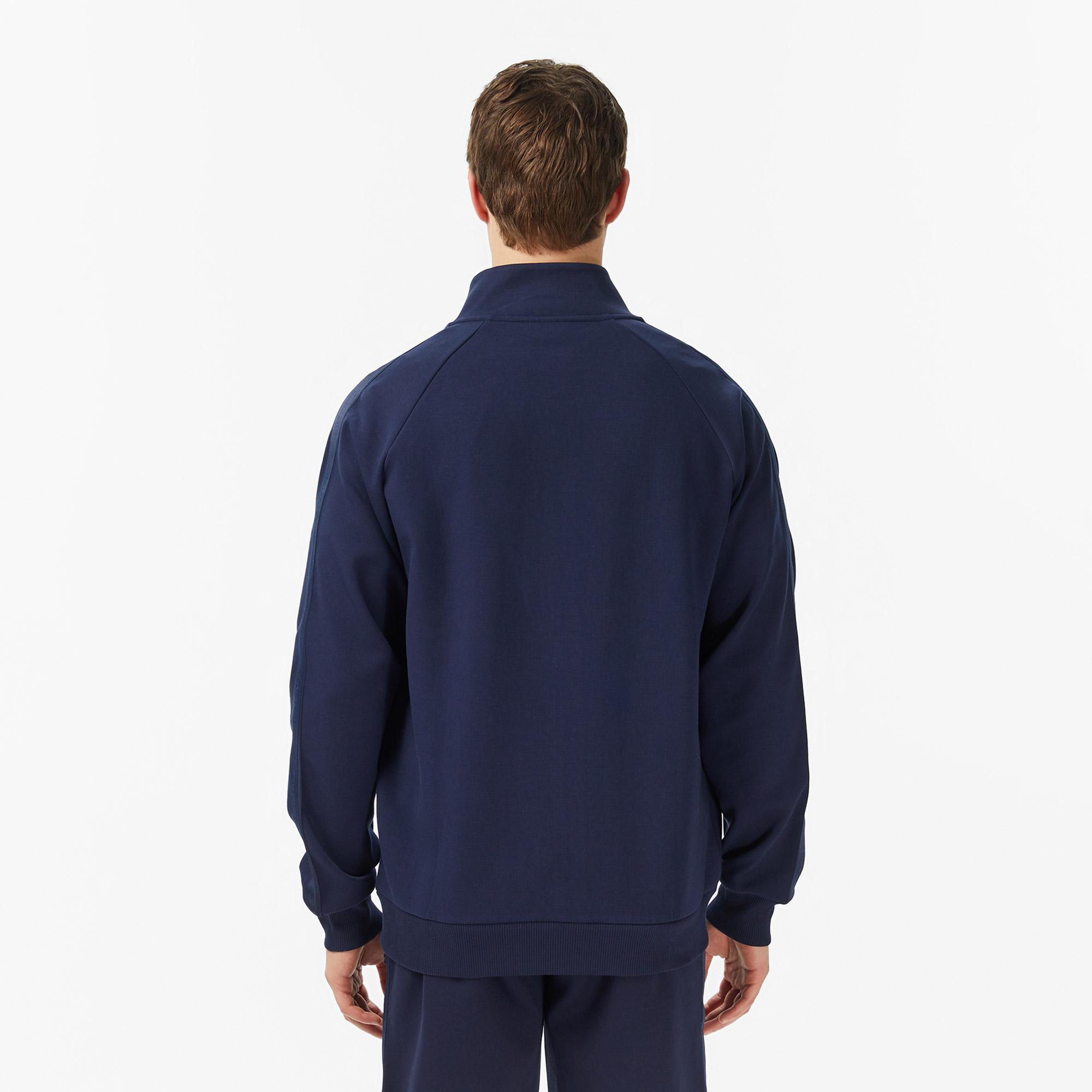Lacoste Erkek Classic Fit Dik Yaka Lacivert Sweatshirt