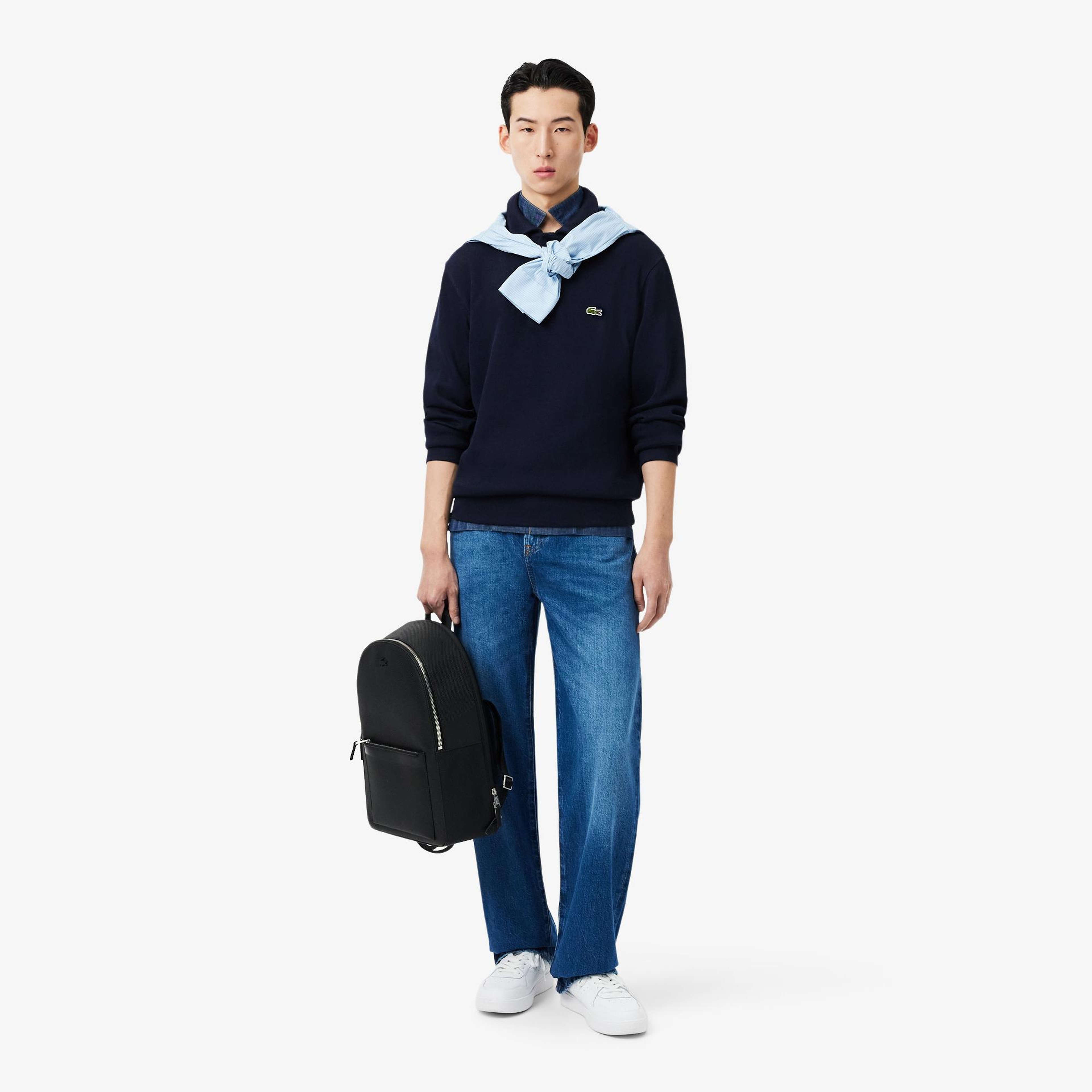 Lacoste Erkek Classic Fit Polo Yaka Lacivert Sweatshirt