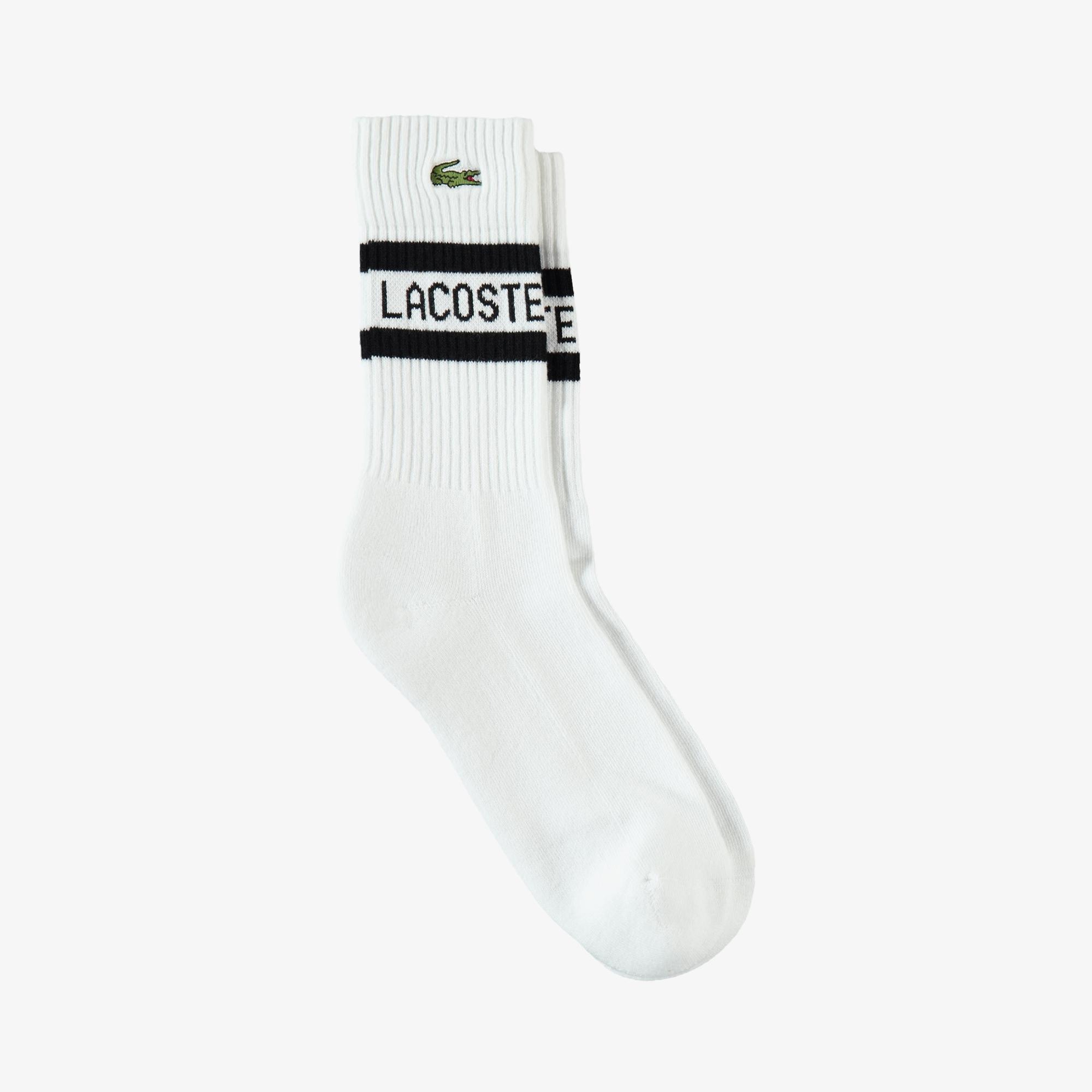 Lacoste Erkek Baskılı Beyaz Çorap