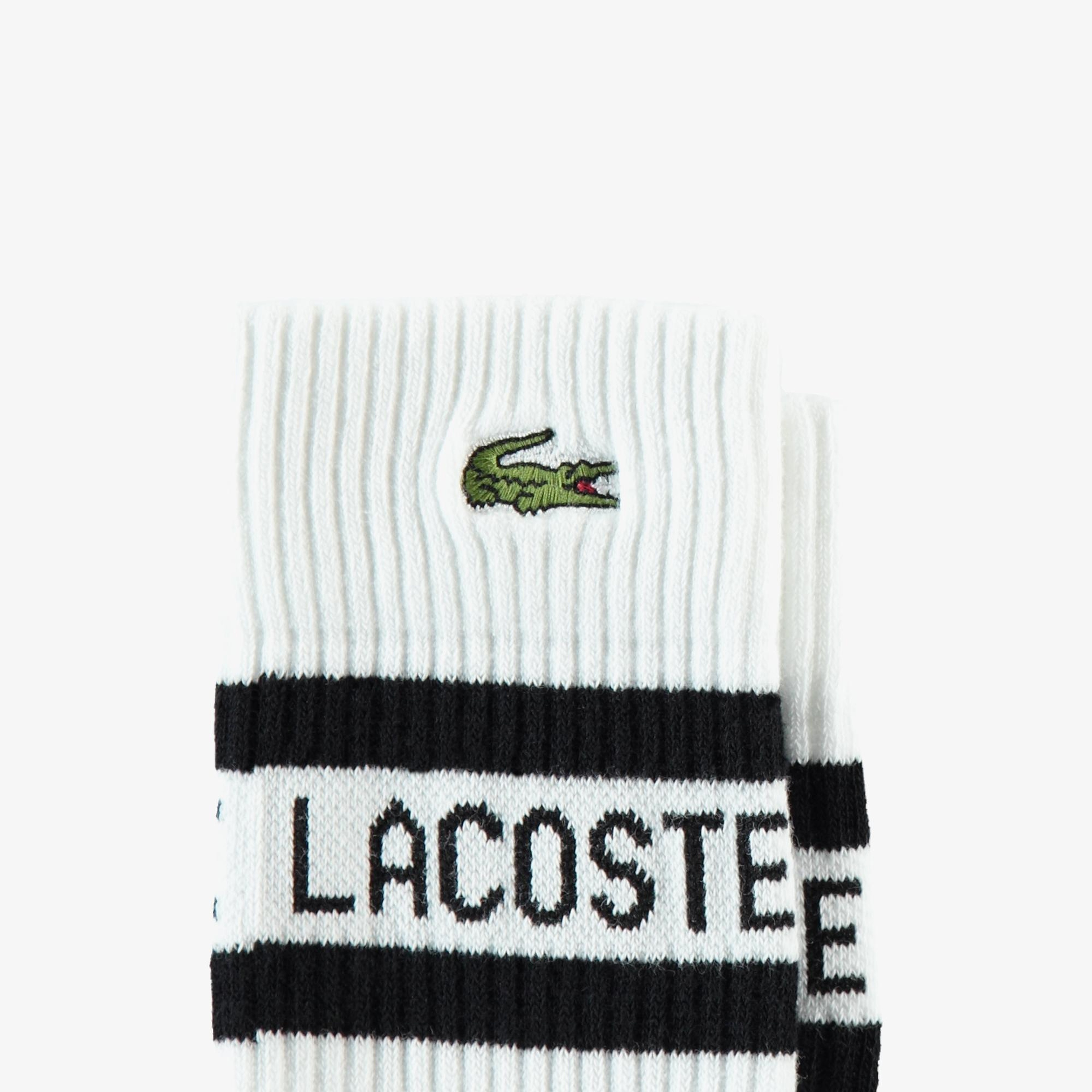 Lacoste Erkek Baskılı Beyaz Çorap