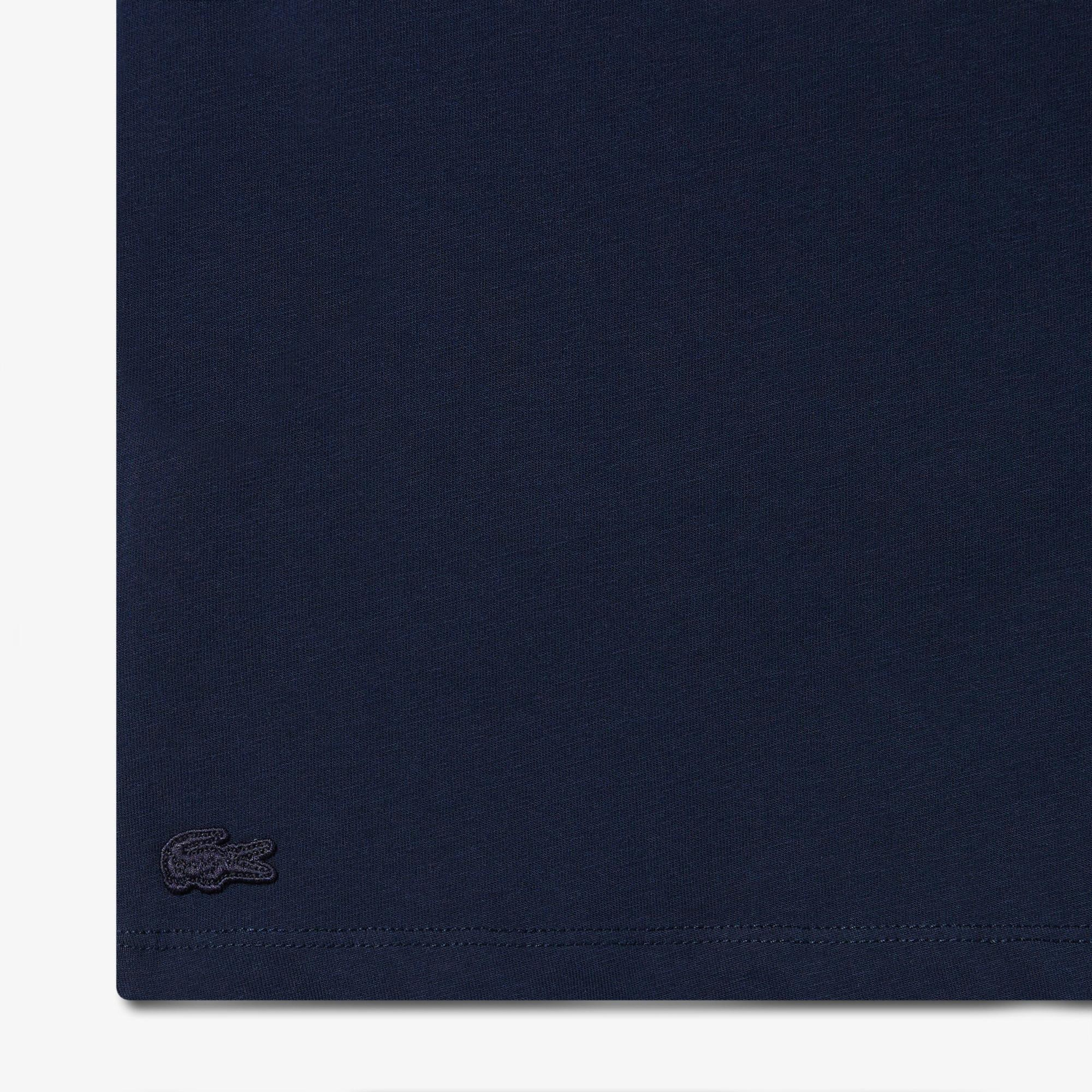 Lacoste Çocuk Bisiklet Yaka Baskılı Lacivert T-Shirt