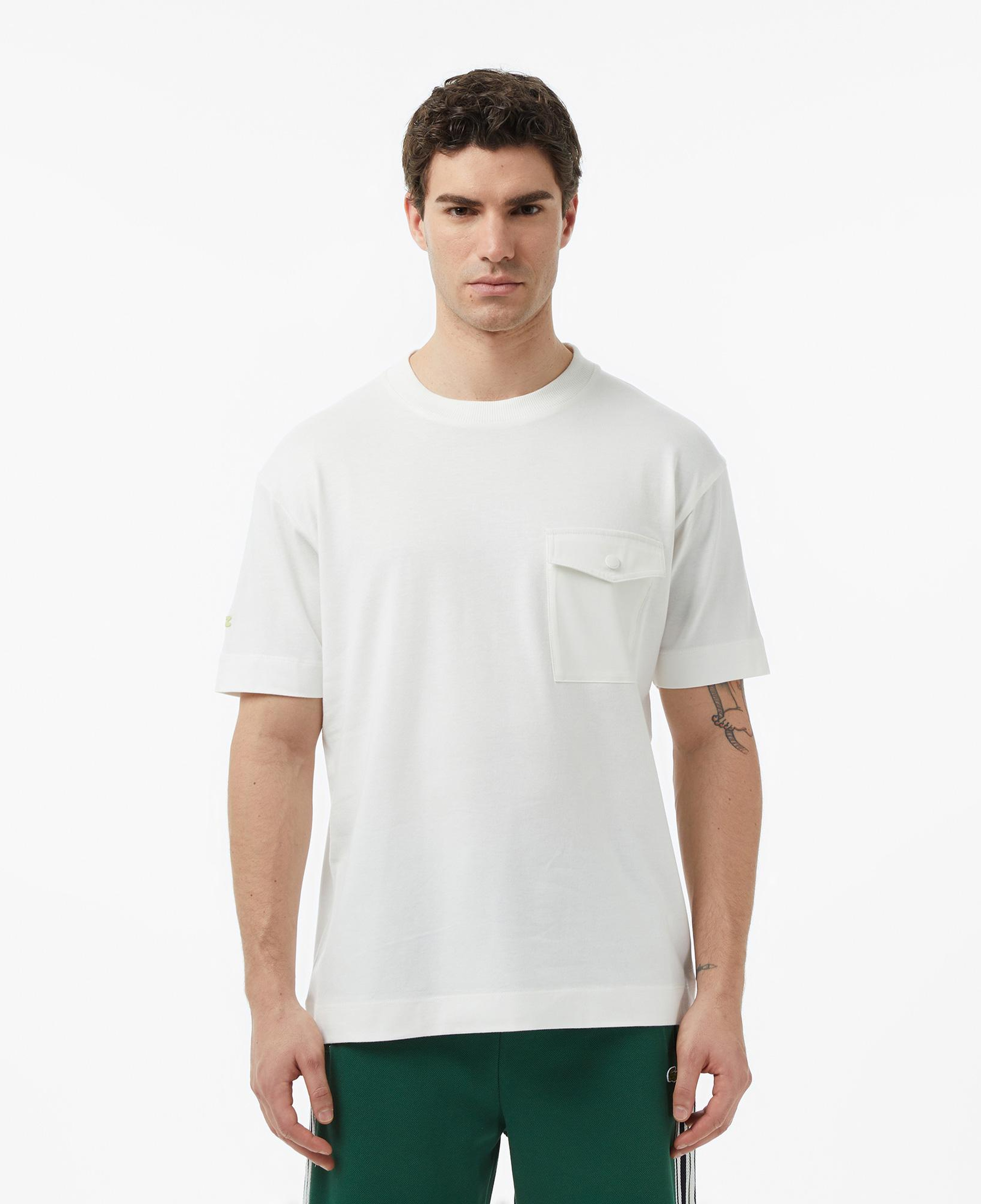 Lacoste Erkek Relaxed Fit Bisiklet Yaka Krem T-Shirt
