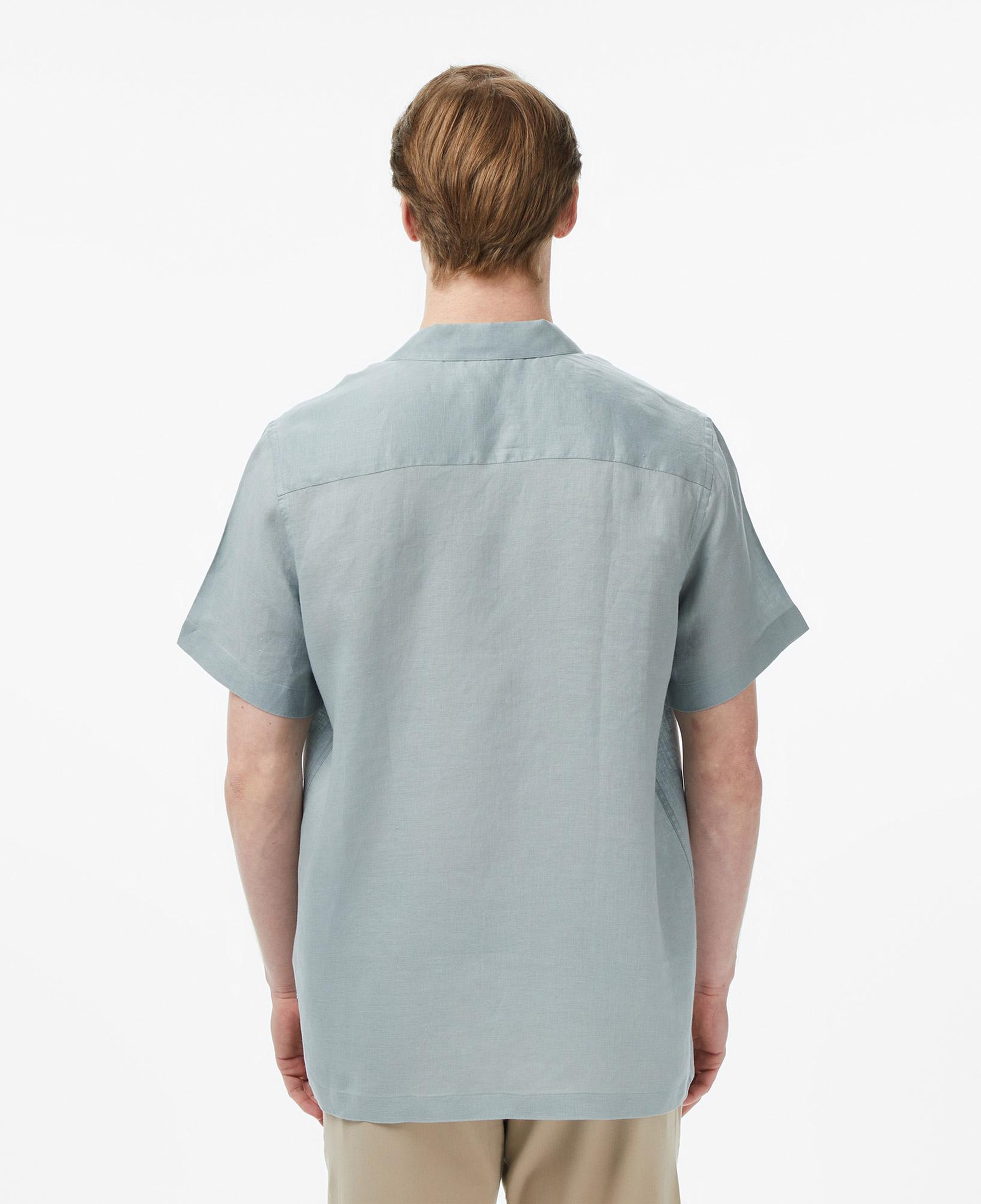 Nautica Erkek Yeşil Regular Fit Kısa Kollu Keten Gömlek