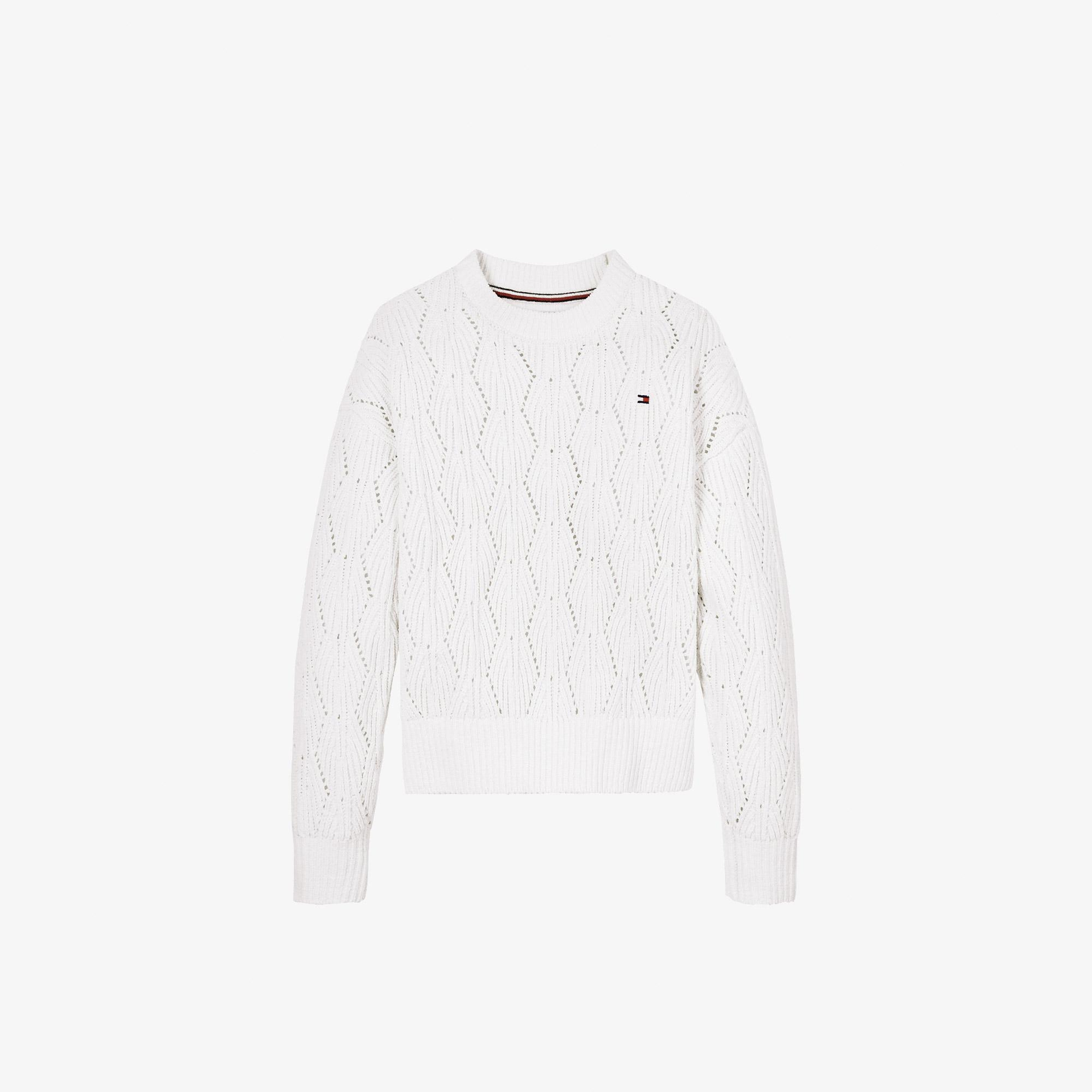 Tommy Hilfiger Chenılle Çocuk Sarı Kazak