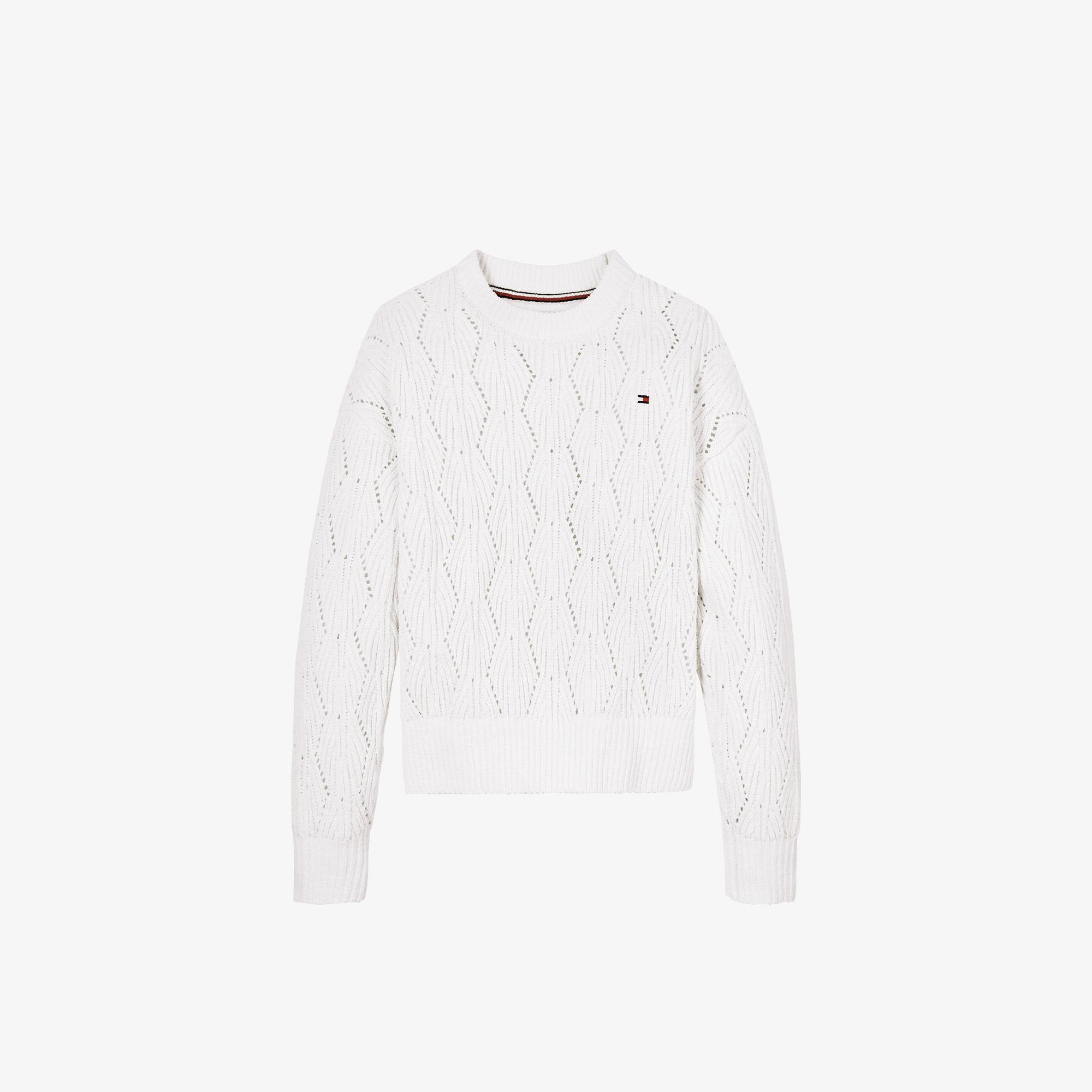 Tommy Hilfiger Chenılle Çocuk Sarı Kazak