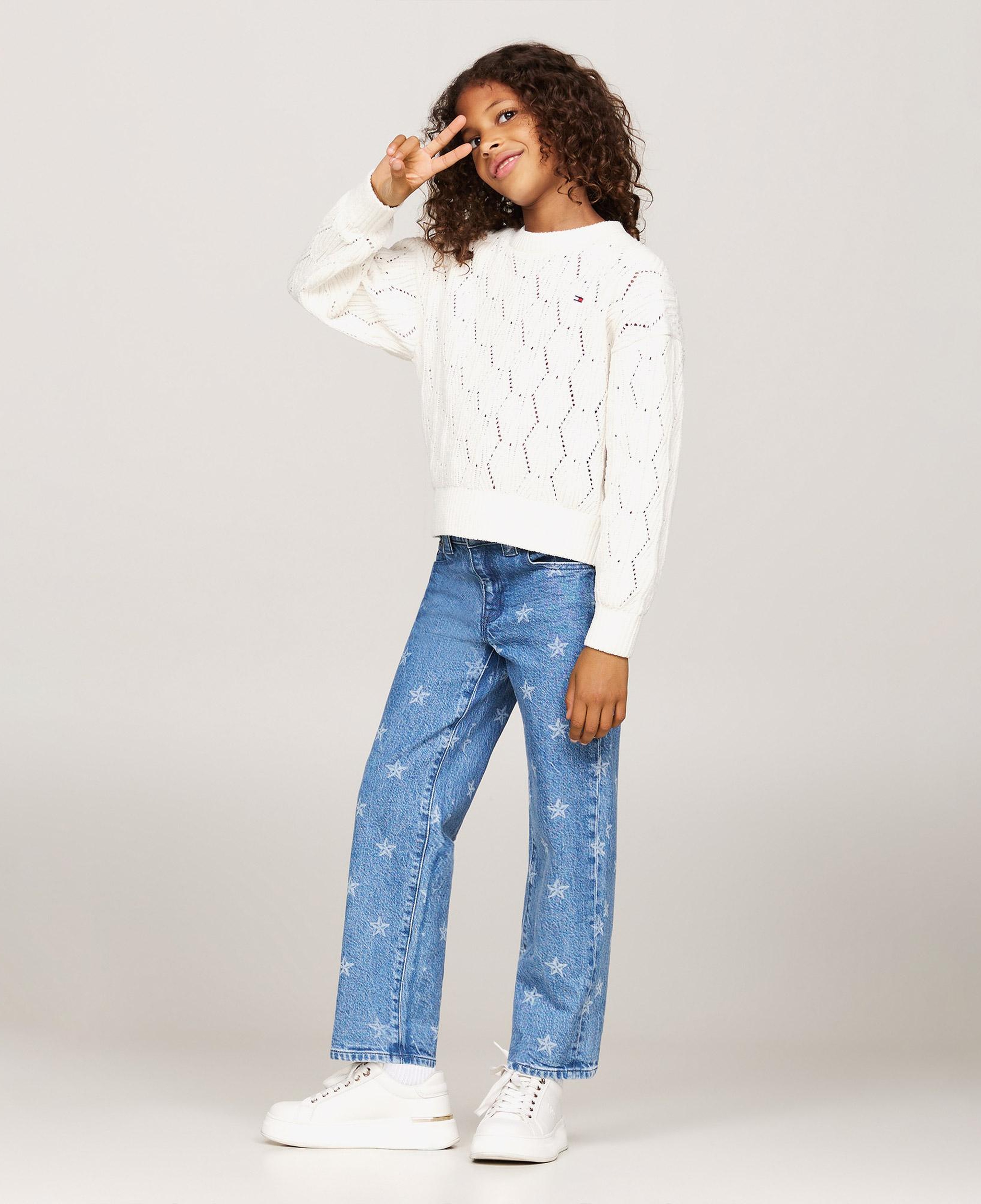 Tommy Hilfiger Chenılle Çocuk Sarı Kazak