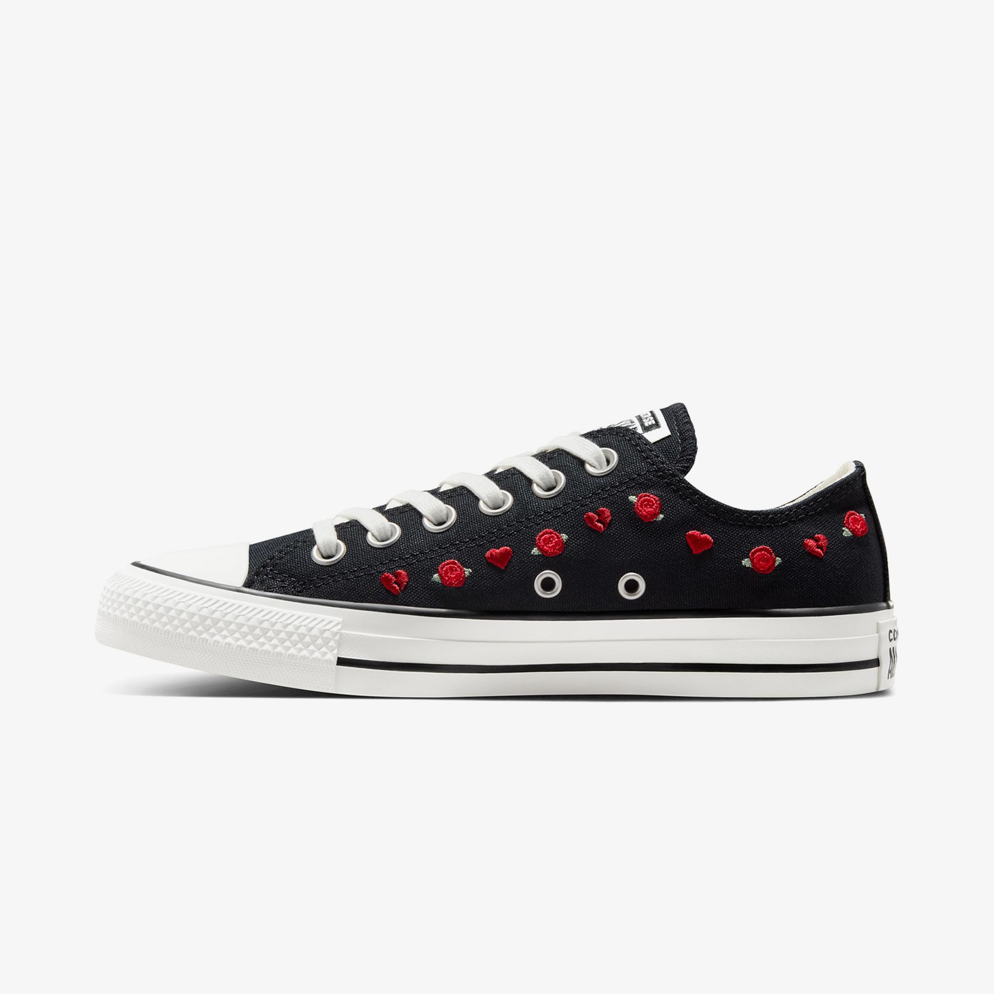 Converse Chuck Taylor All Star Valentine's Day Roses Kadın Siyah Sneaker