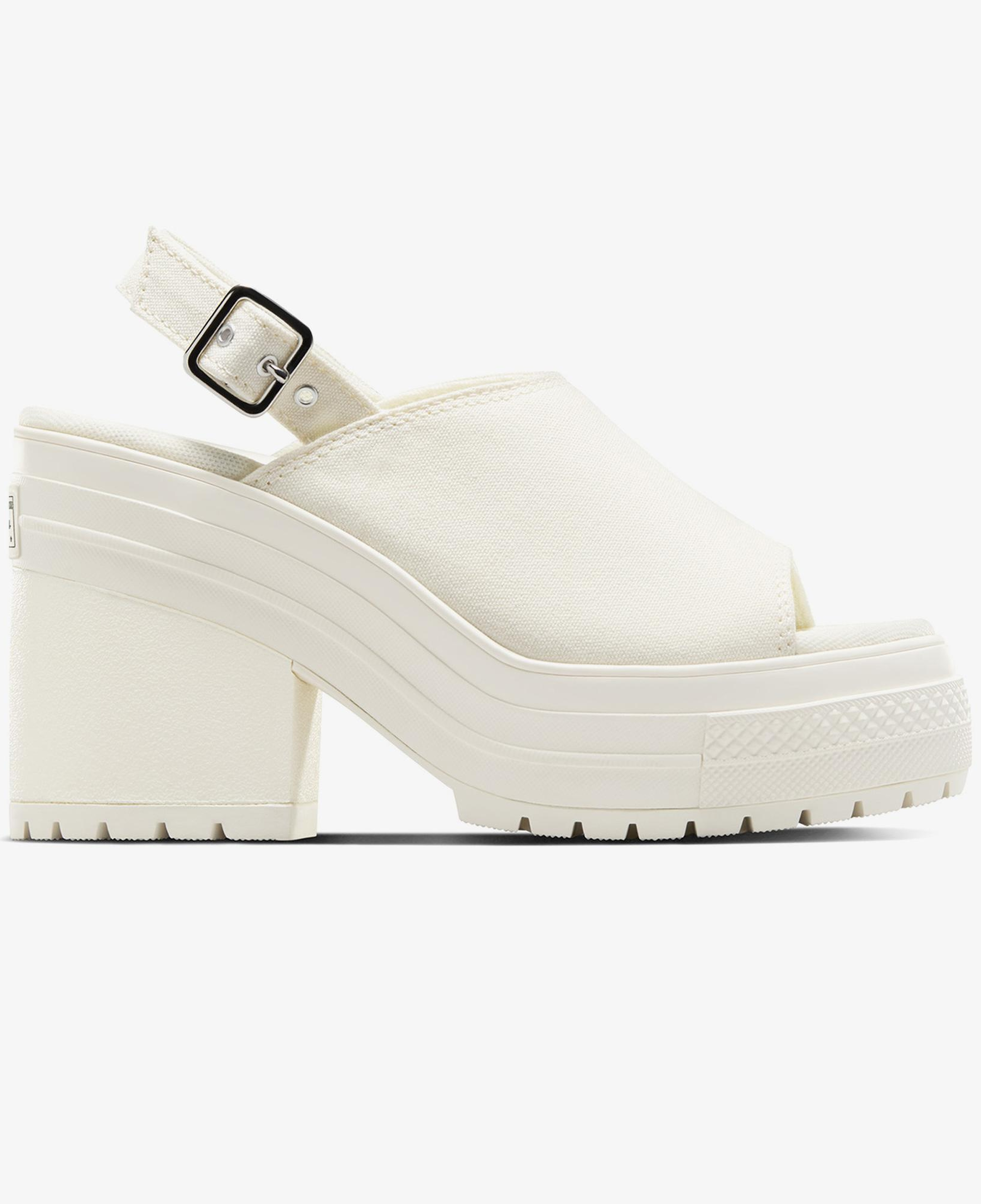 Converse Chuck 70 De Luxe Heel Unisex Krem Platform Sandalet