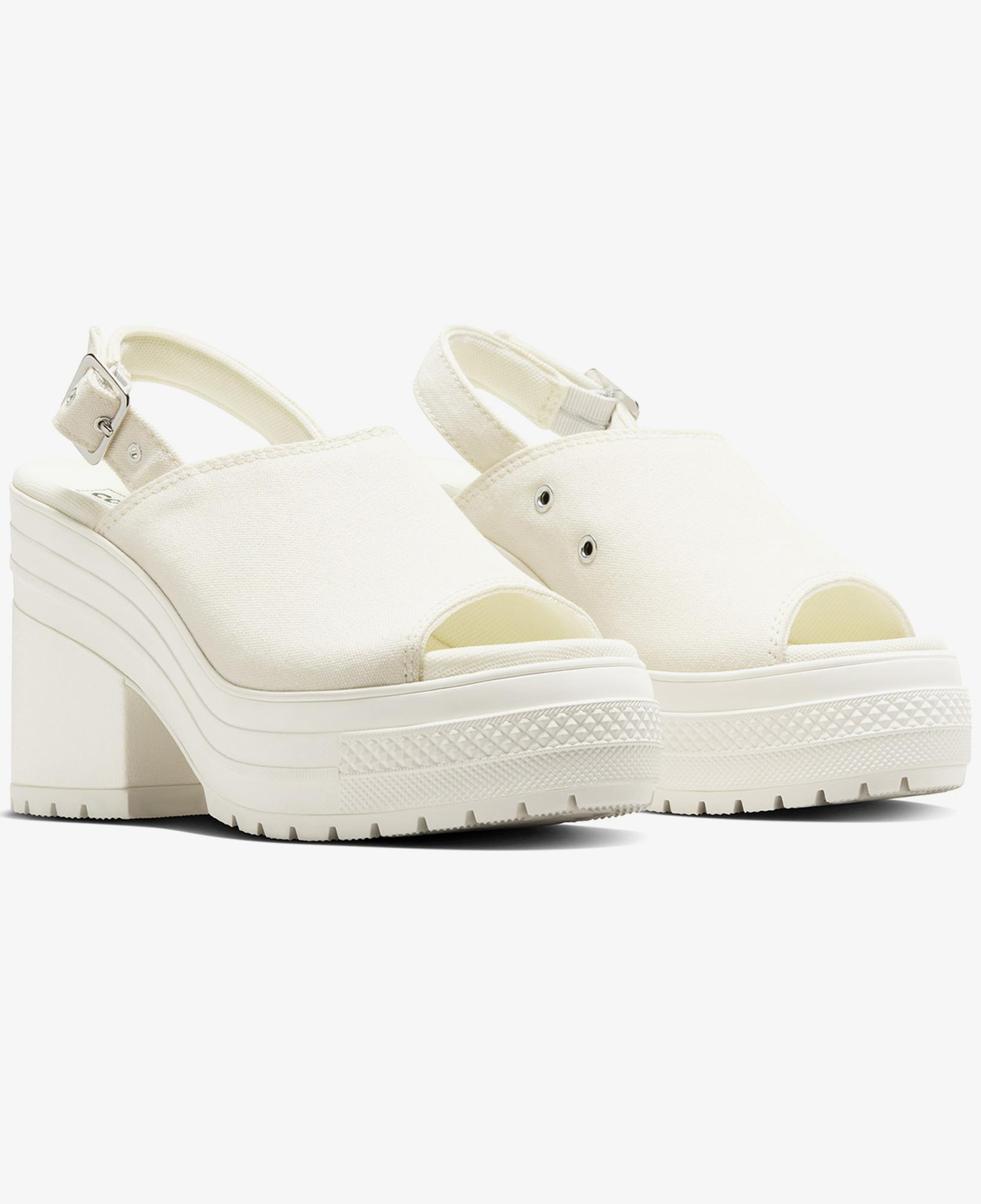 Converse Chuck 70 De Luxe Heel Unisex Krem Platform Sandalet