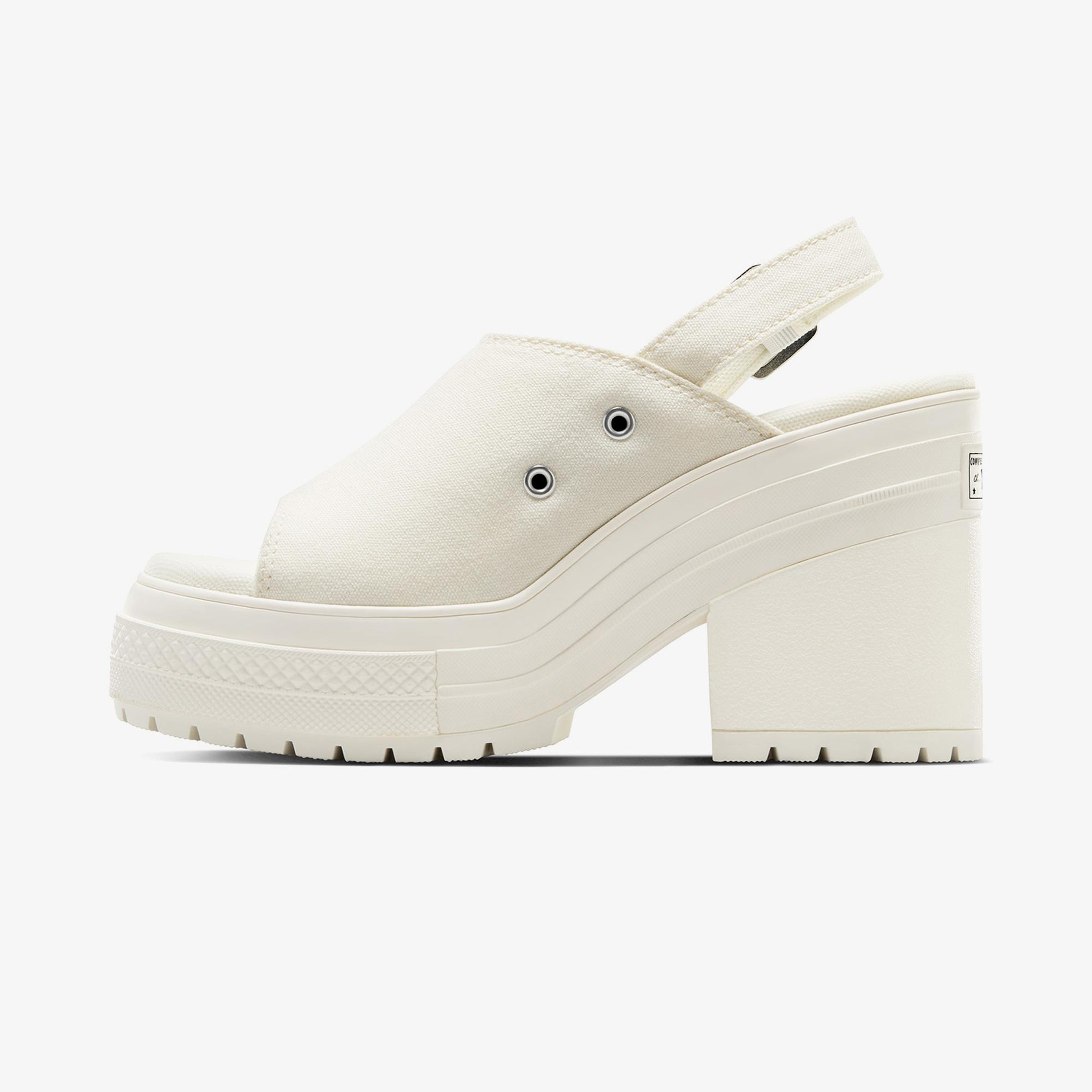 Converse Chuck 70 De Luxe Heel Unisex Krem Platform Sandalet