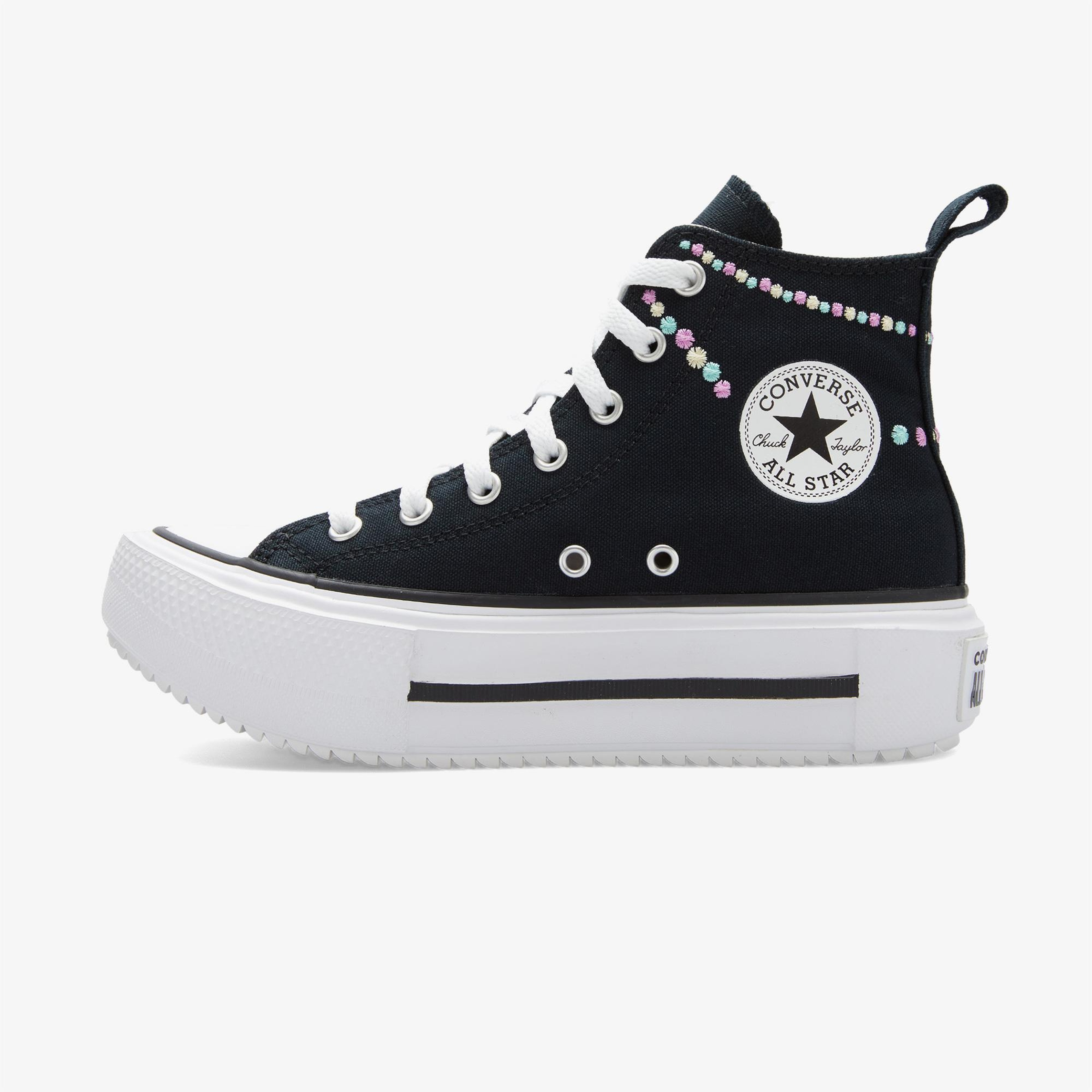 Converse Chuck Taylor All Star Lift Double Stack Çocuk Siyah Sneaker