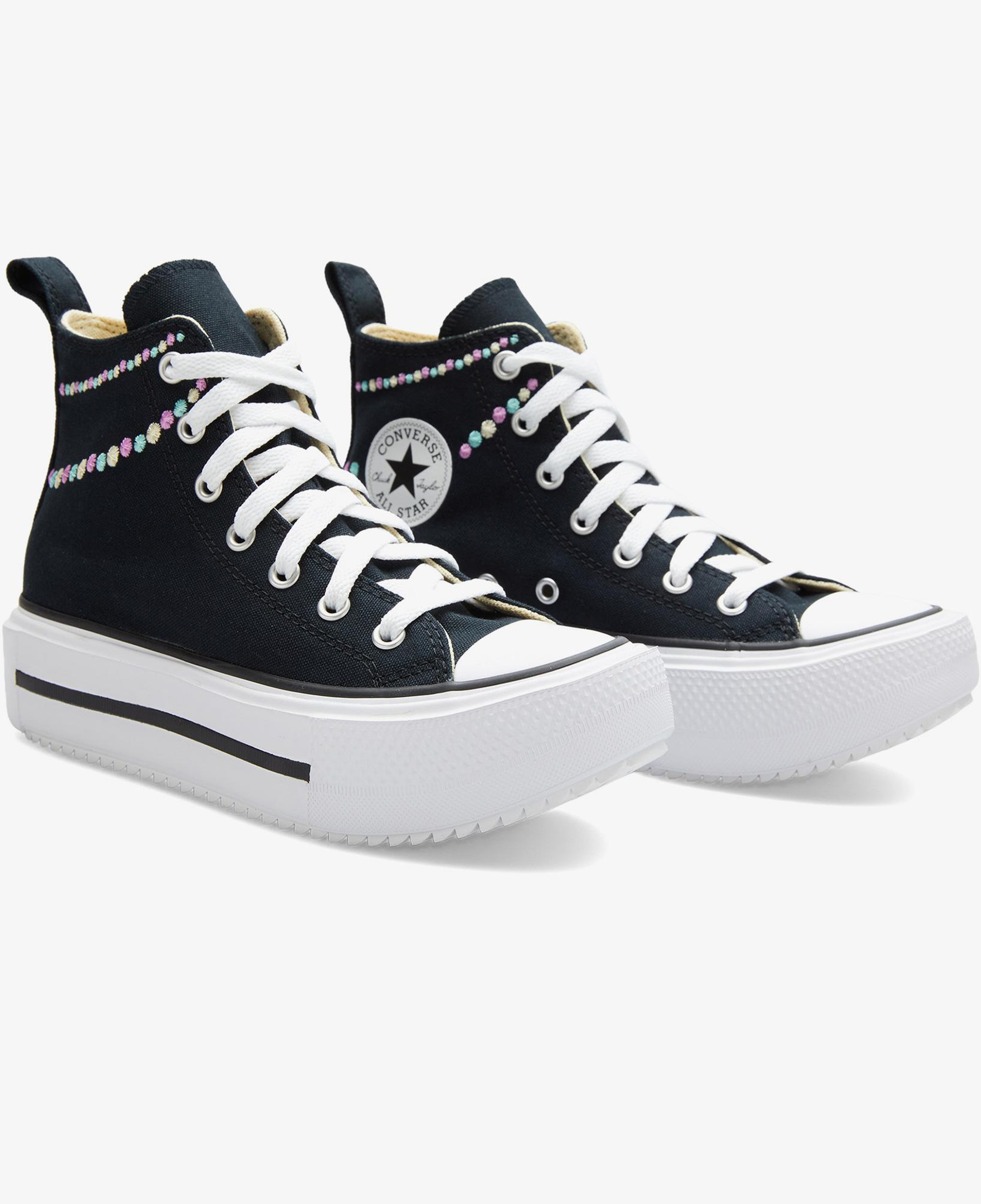 Converse Chuck Taylor All Star Lift Double Stack Çocuk Siyah Sneaker