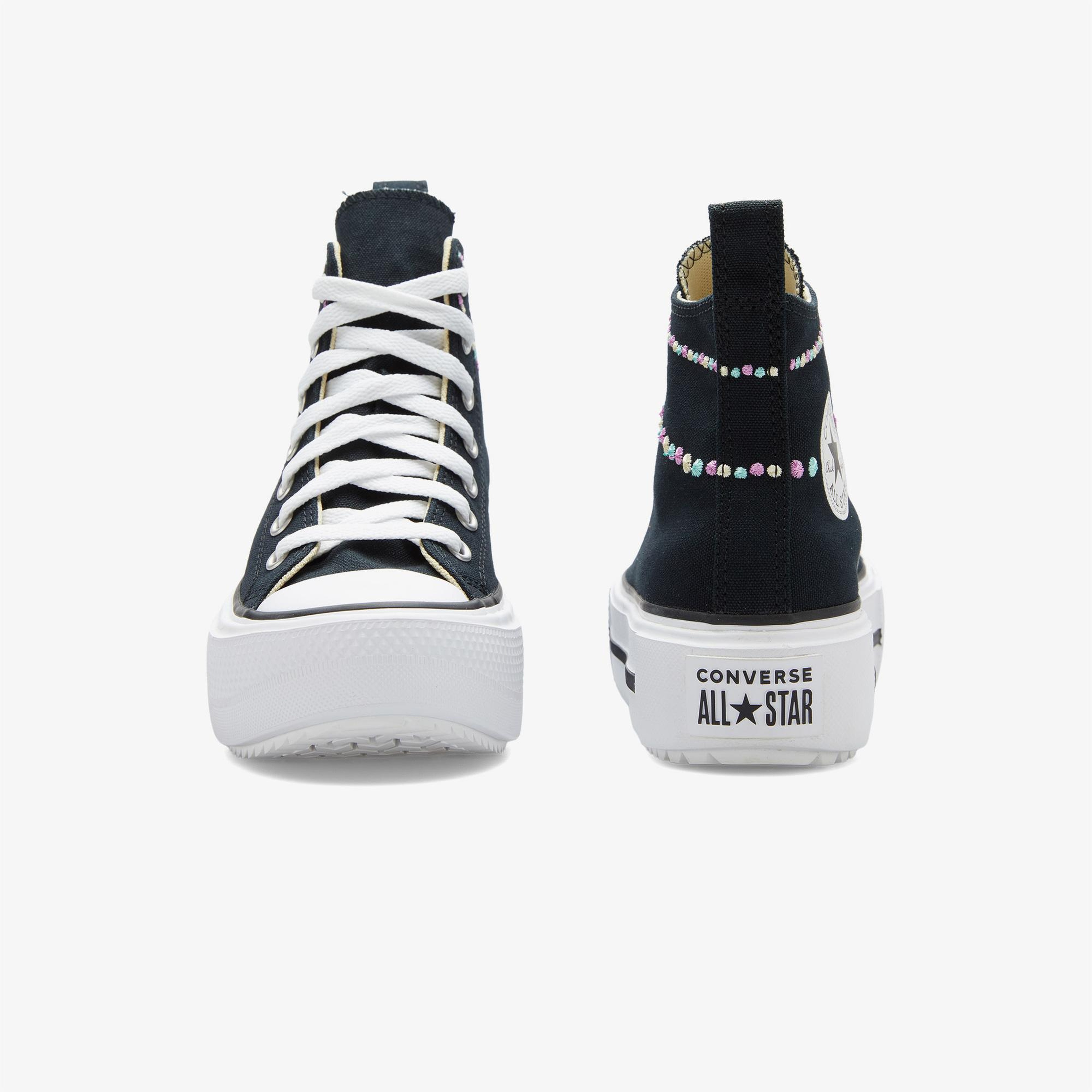 Converse Chuck Taylor All Star Lift Double Stack Çocuk Siyah Sneaker