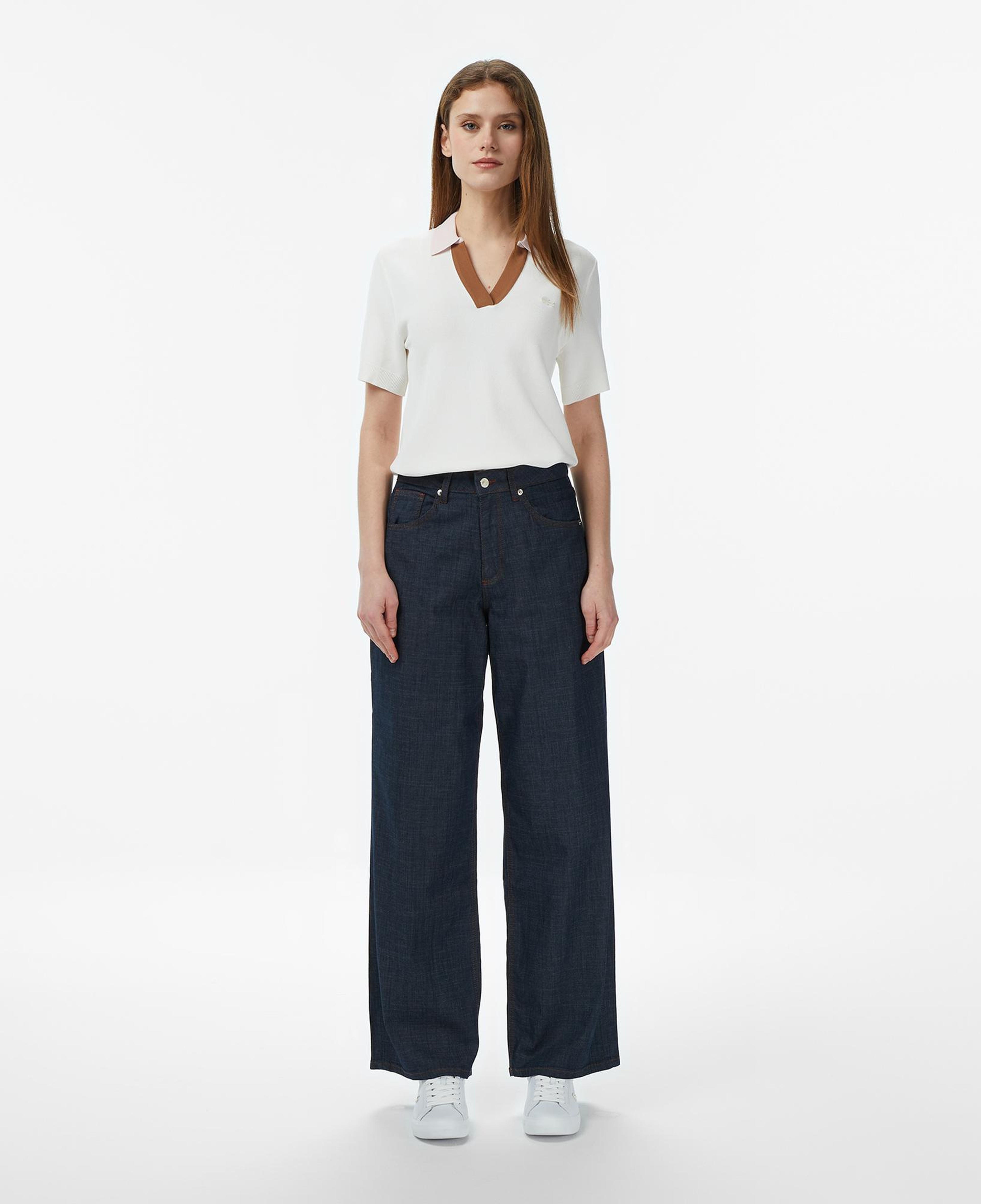 Lacoste Kadın Regular Fit Kısa Kollu Polo Yaka Krem Triko