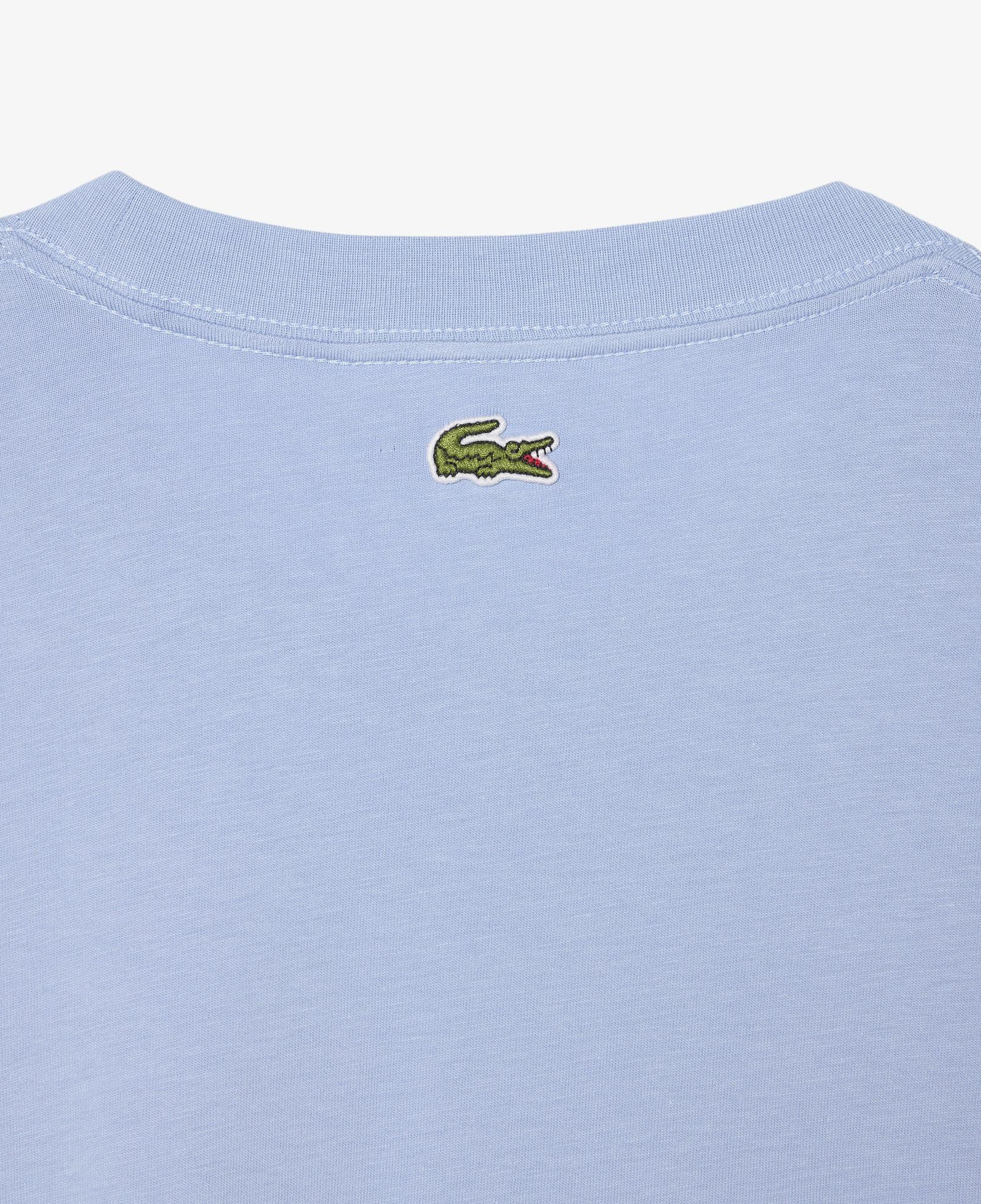 Lacoste Erkek Classic Fit Bisiklet Yaka Baskılı Mavi T-Shirt
