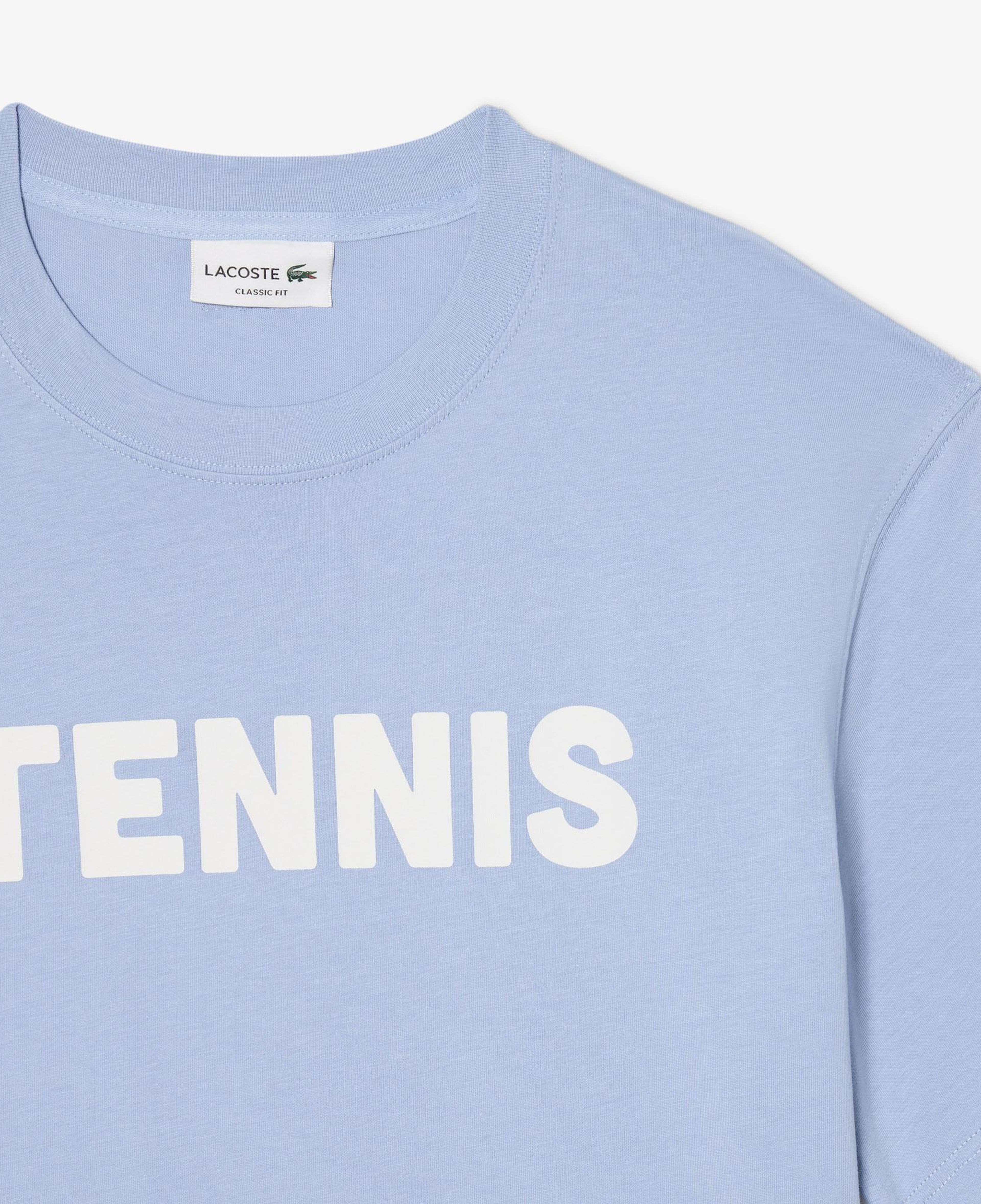 Lacoste Erkek Classic Fit Bisiklet Yaka Baskılı Mavi T-Shirt