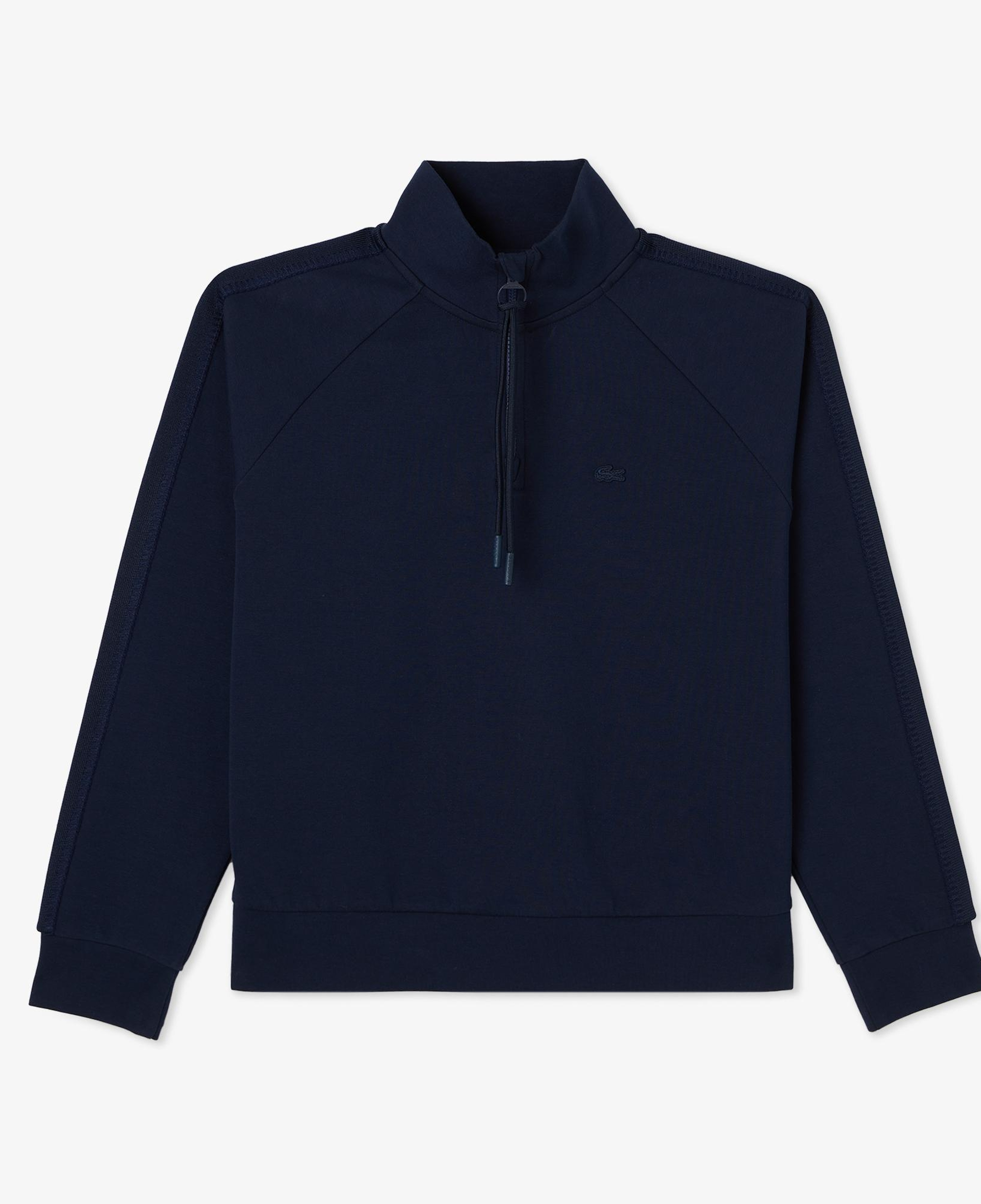 Lacoste Kadın Loose Fit Dik Yaka Lacivert Sweatshirt