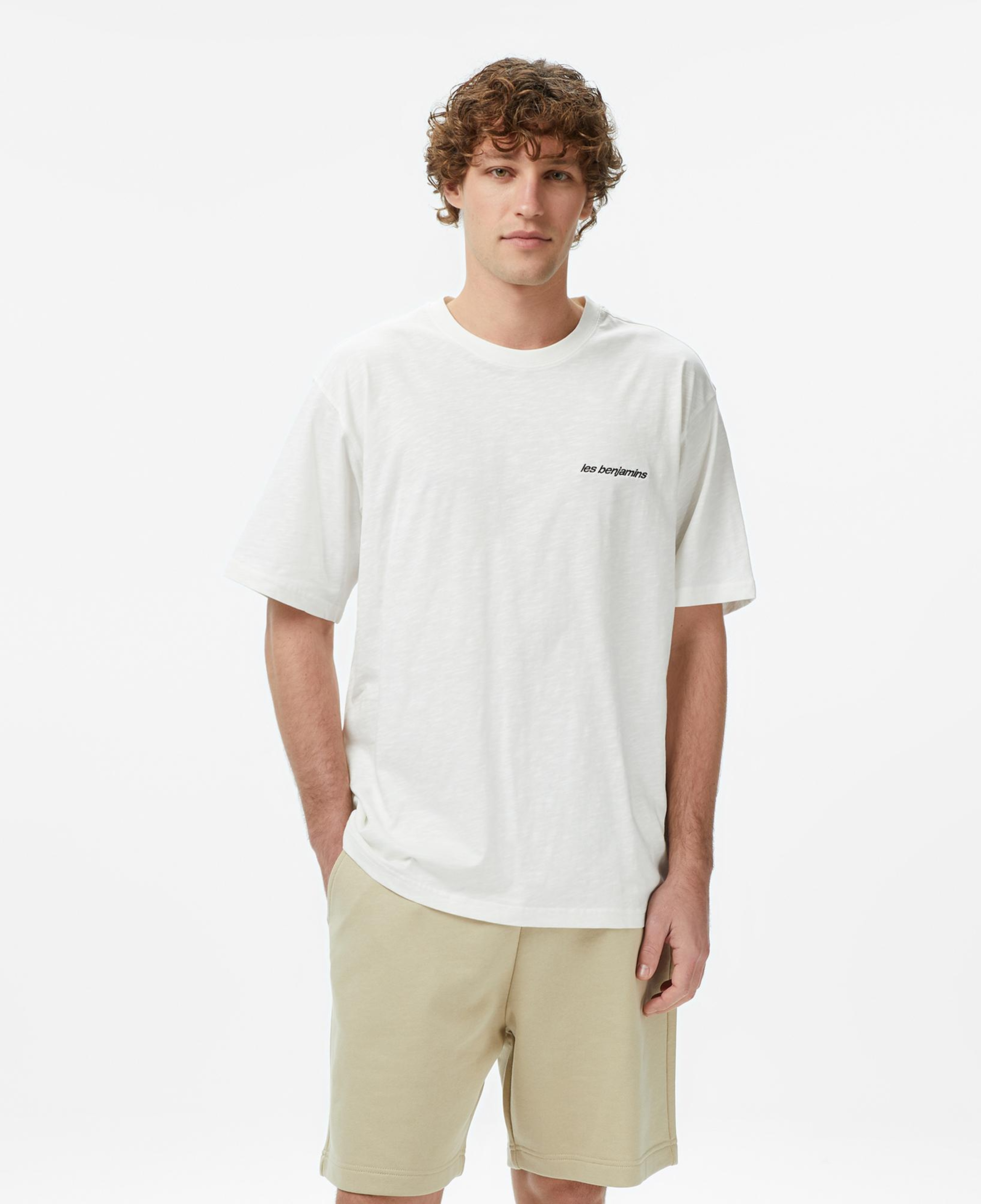 Les Benjamins 308 Erkek Beyaz T-Shirt