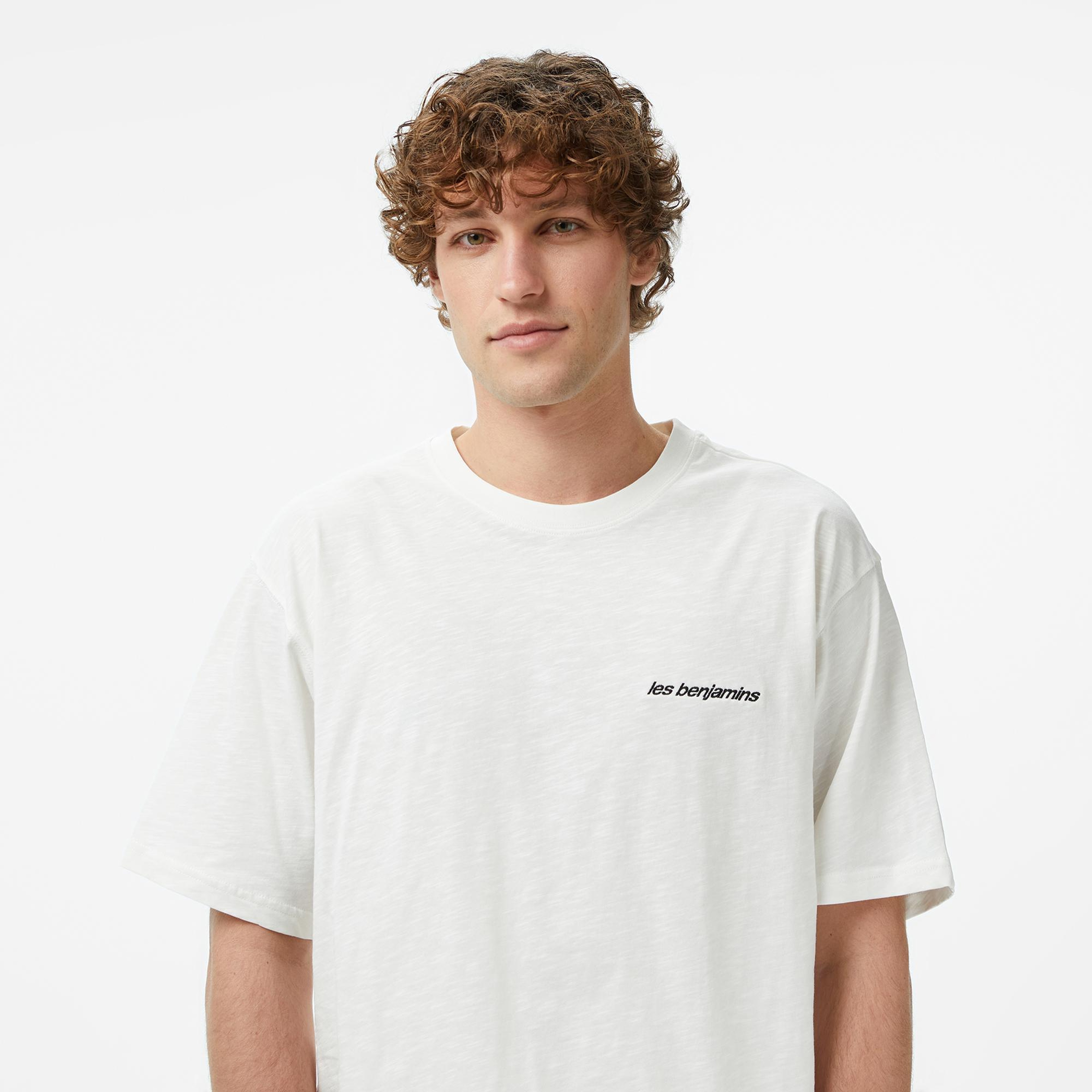 Les Benjamins Essentials 308 Erkek Beyaz T-Shirt