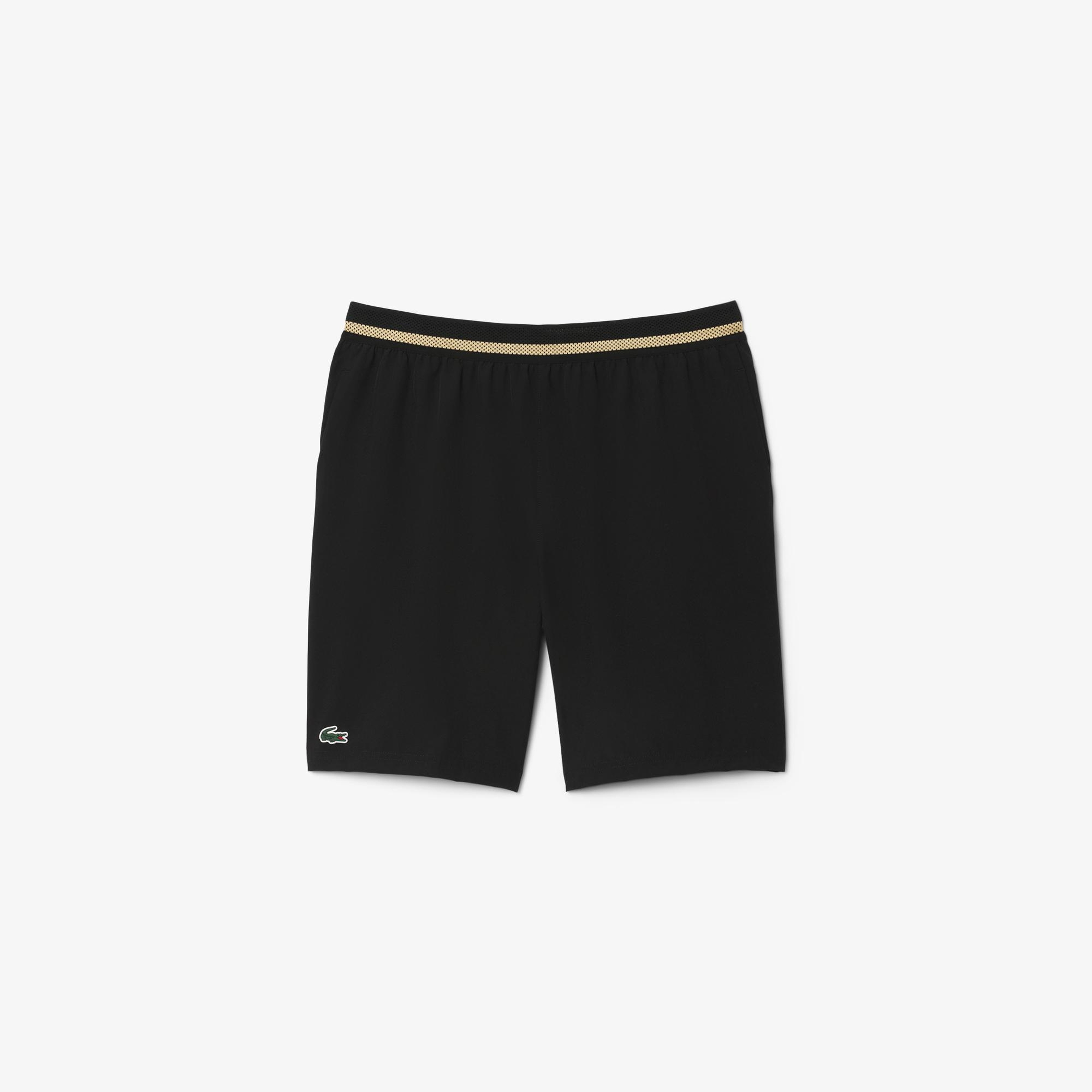 Lacoste Tennis x Novak Djokovic Erkek Regular Fit Siyah Şort