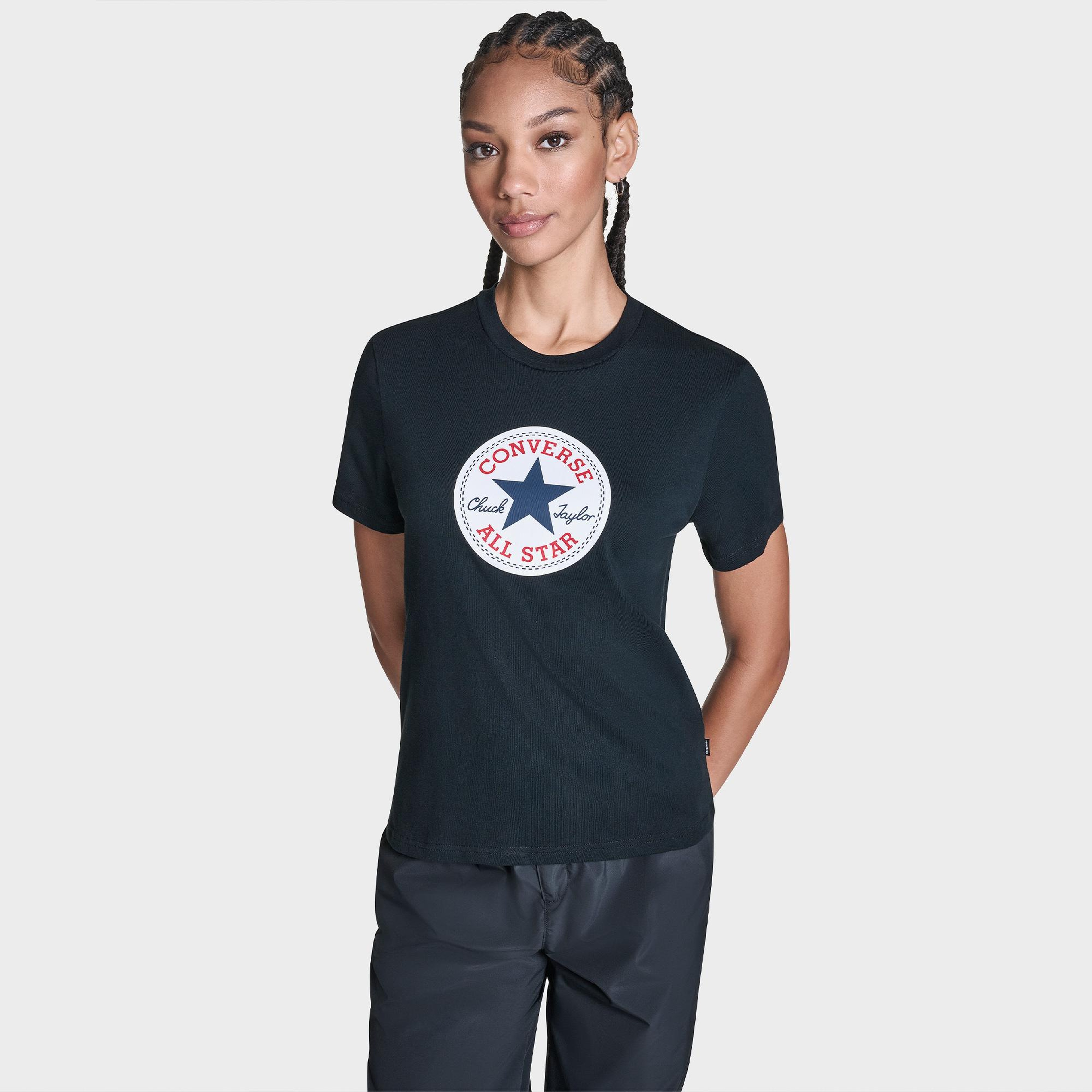 Converse Kadın Siyah T-Shirt