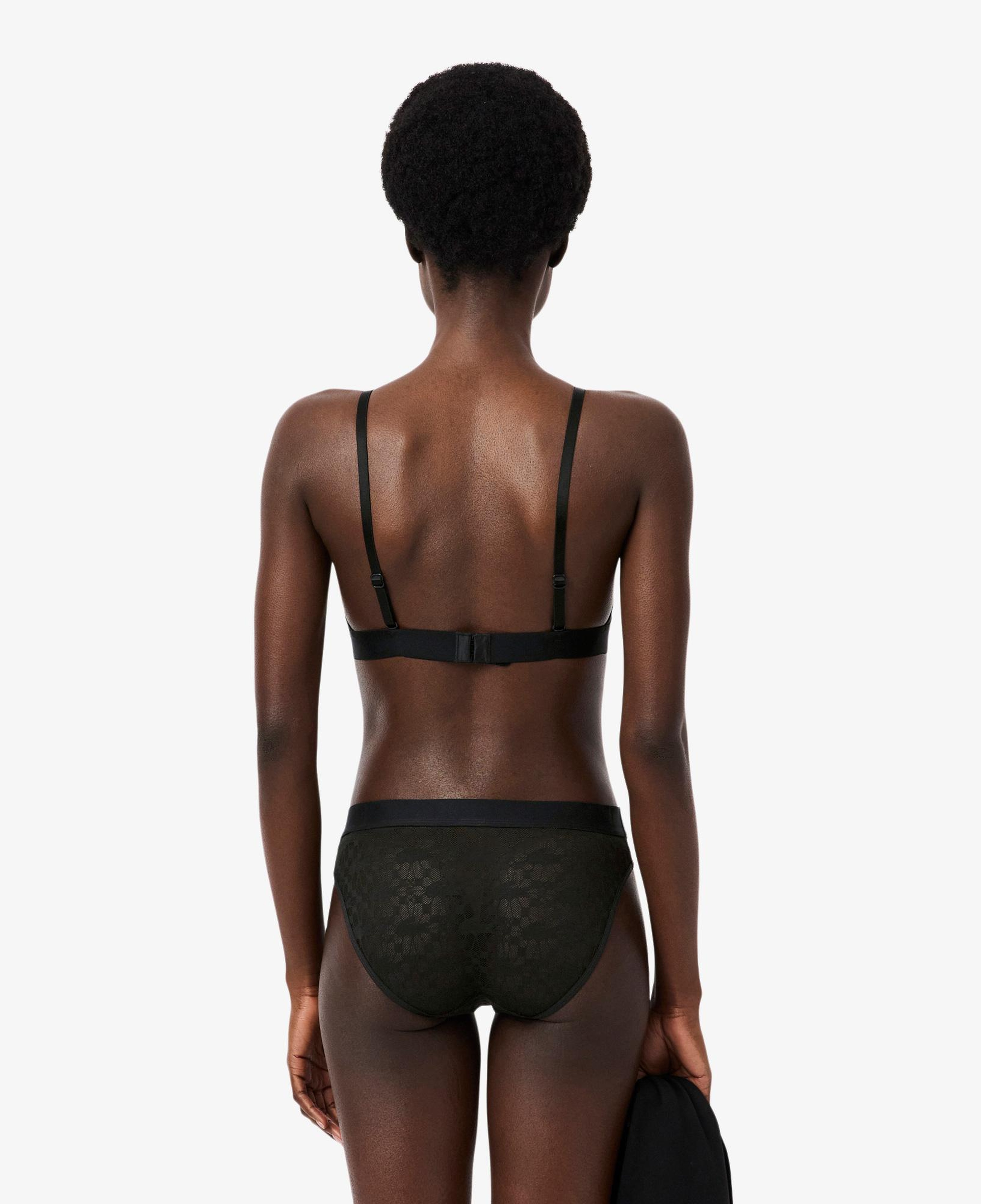 Lacoste Kadın Desenli Siyah Bra