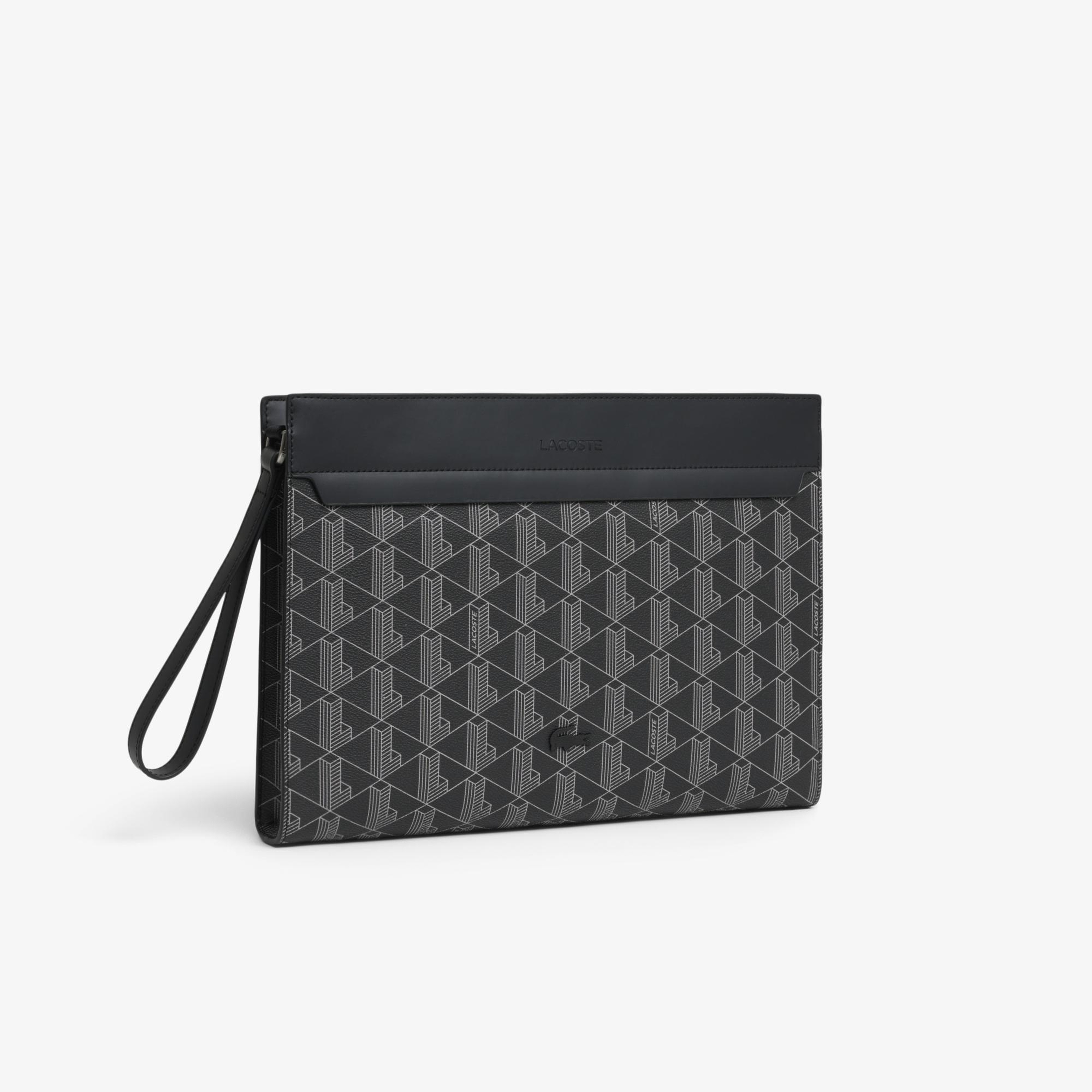 Lacoste The Blend Erkek Monogram Gri Laptop Çantası