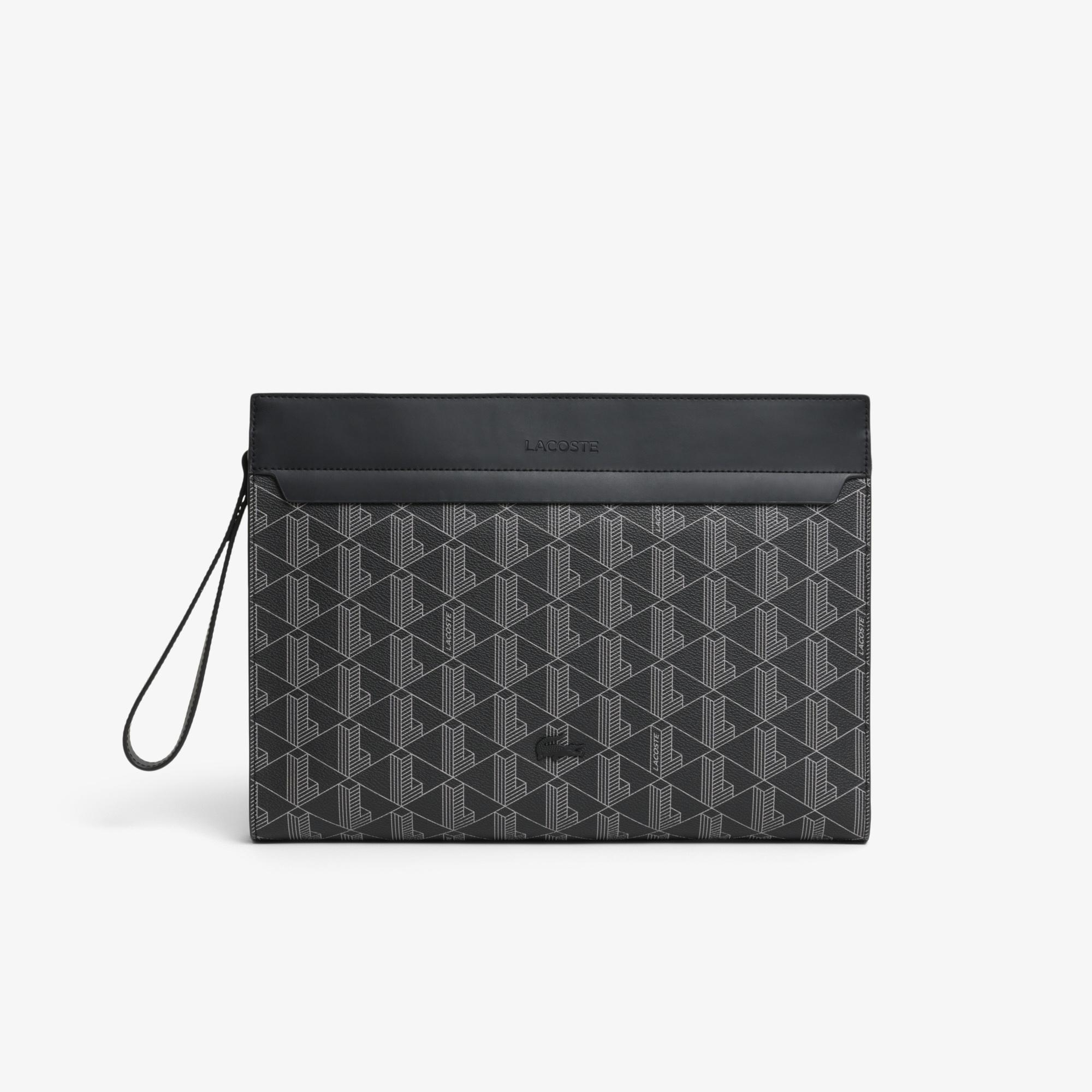 Lacoste The Blend Erkek Monogram Gri Laptop Çantası