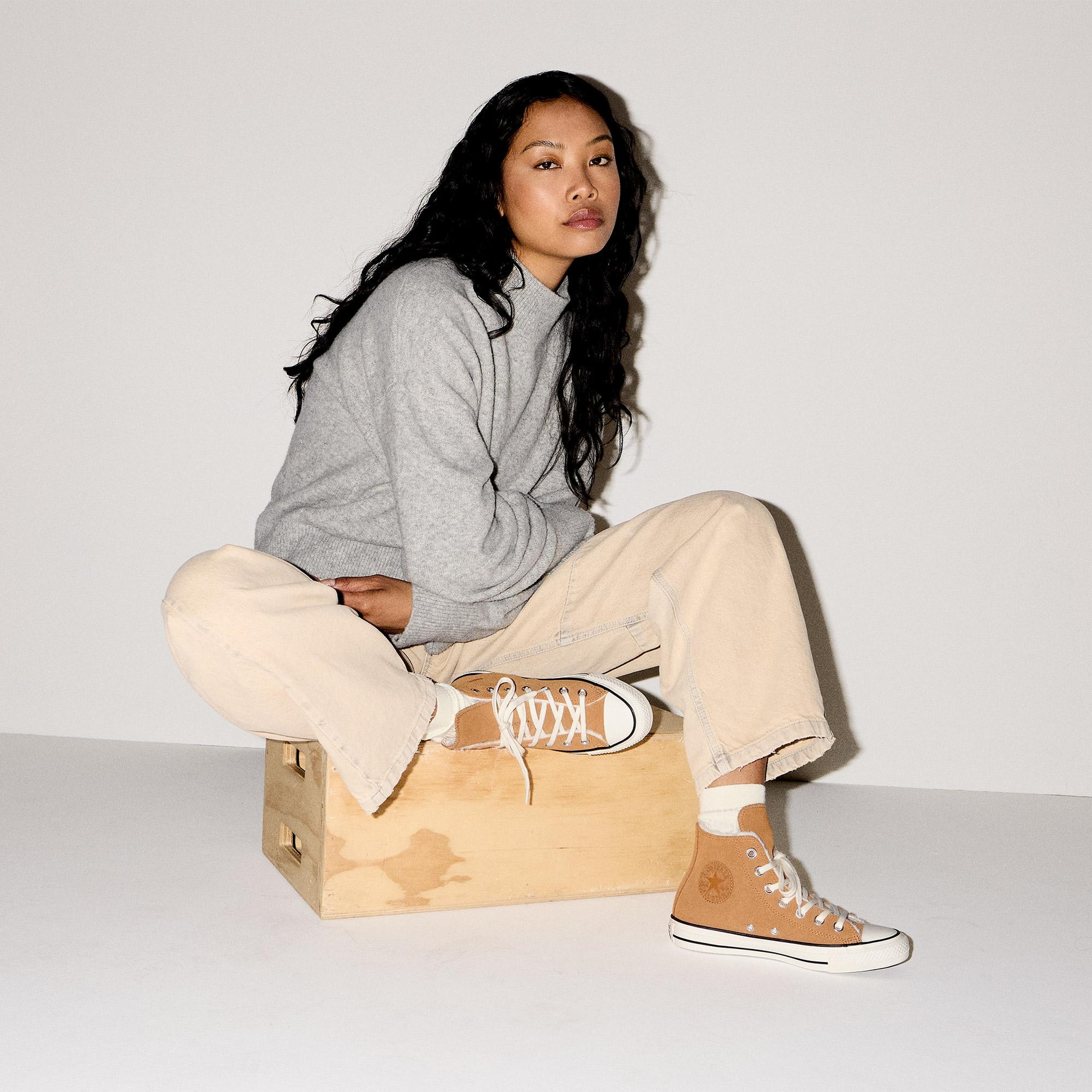 Converse Chuck Taylor All Star Kadın Sarı Süet Sneaker