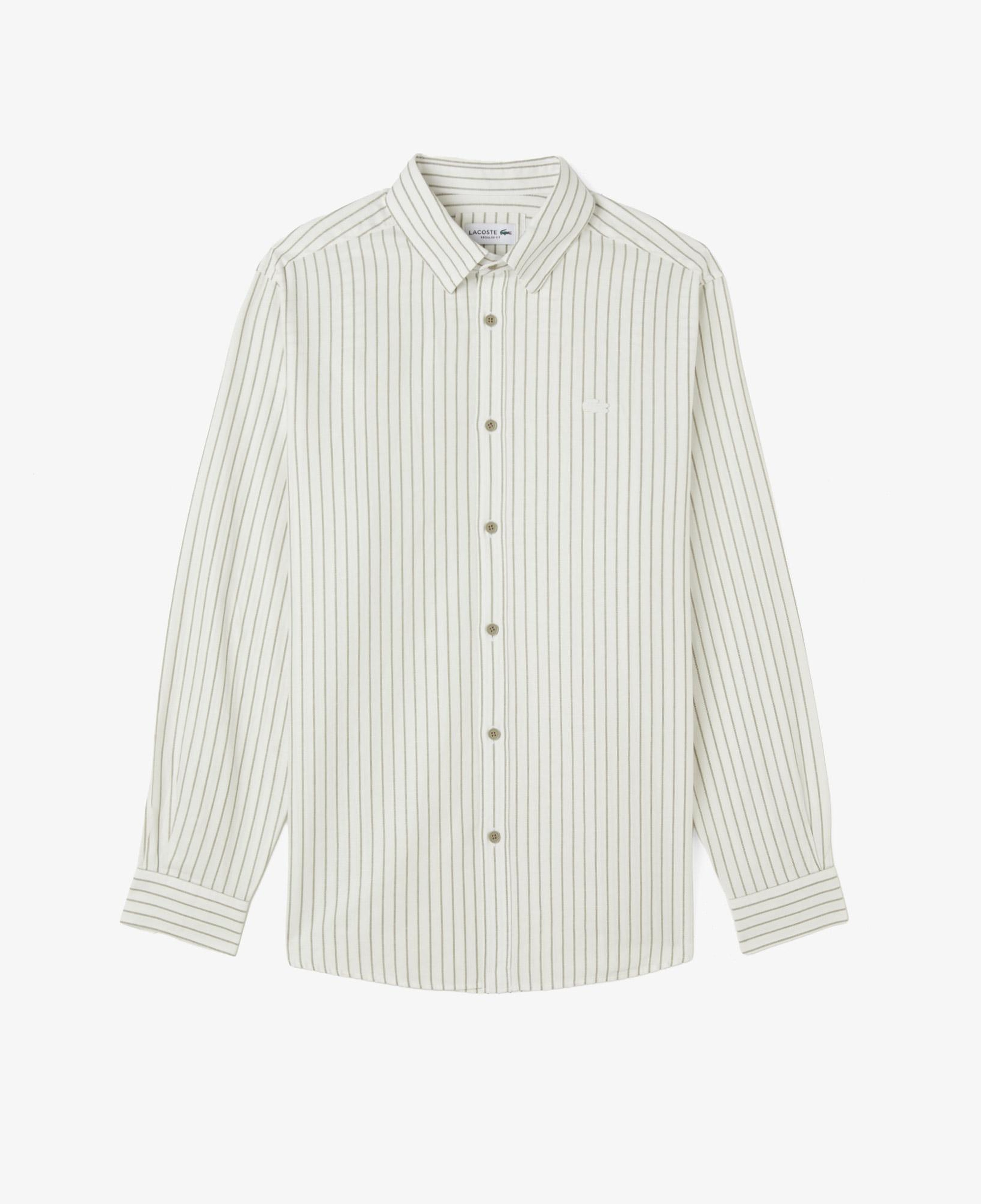 Lacoste Erkek Reguar Fit Düğmeli Yaka Krem Gömlek