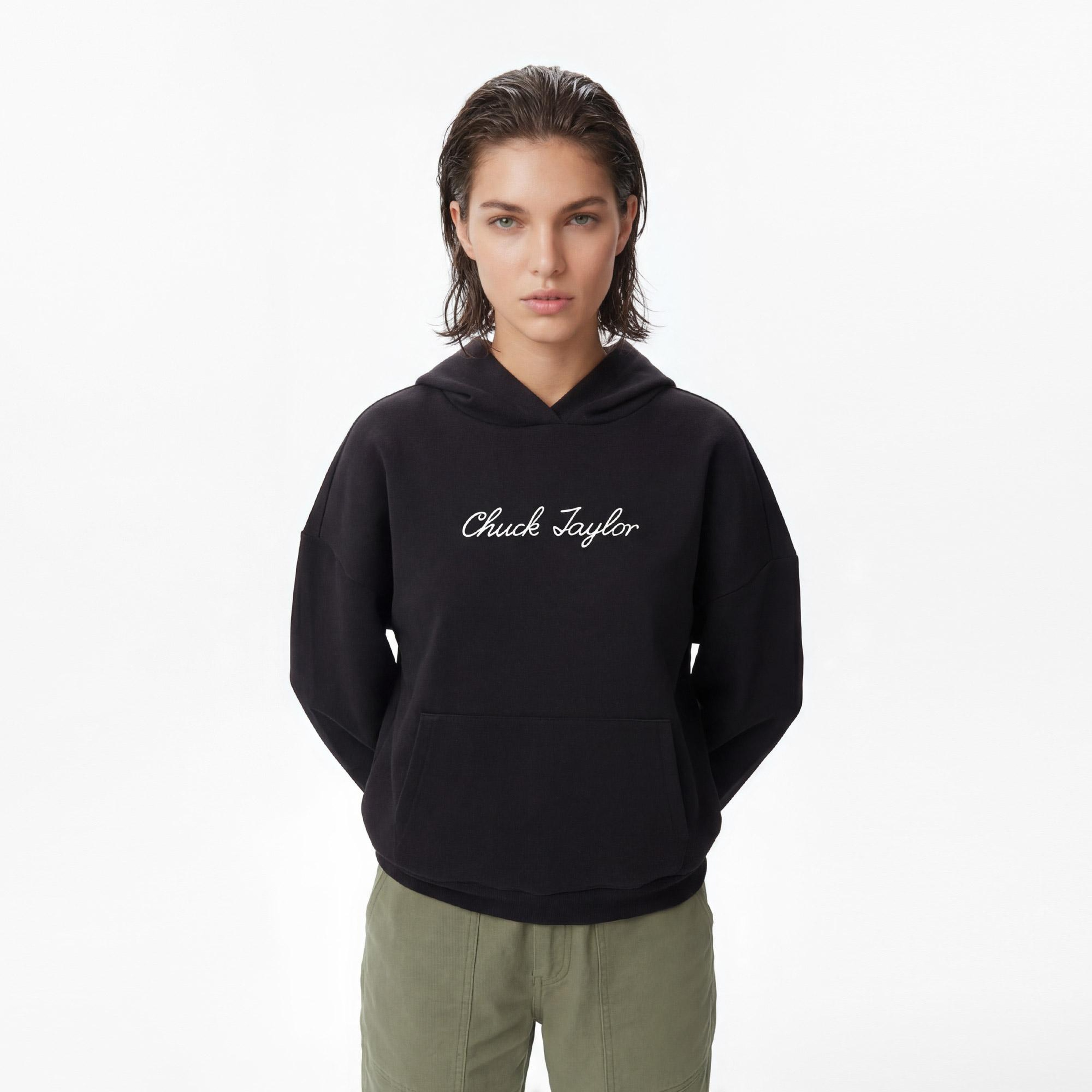 Converse Kadın Siyah Sweatshirt